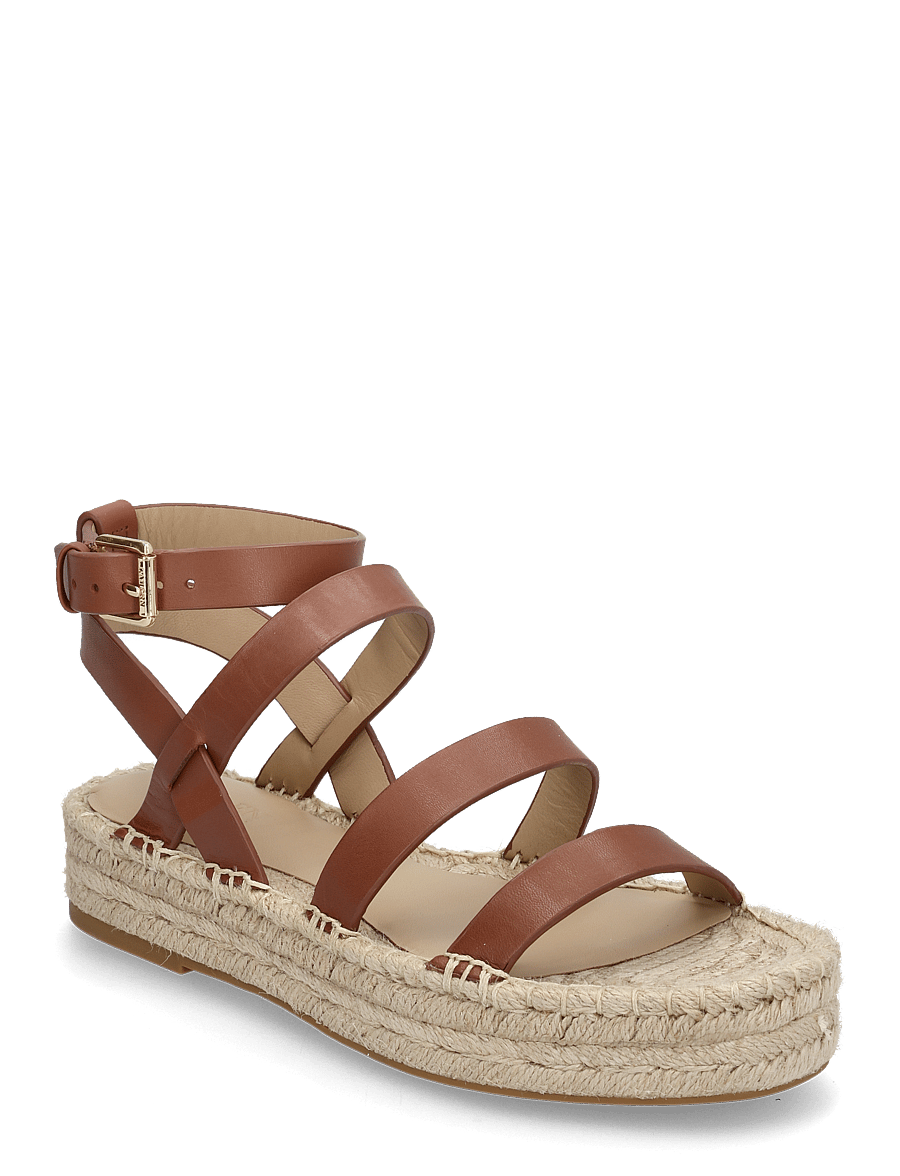 Lauren Ralph Lauren - Polly Leather Gladiator Espadrille - espadrilles - lauren tan - 0