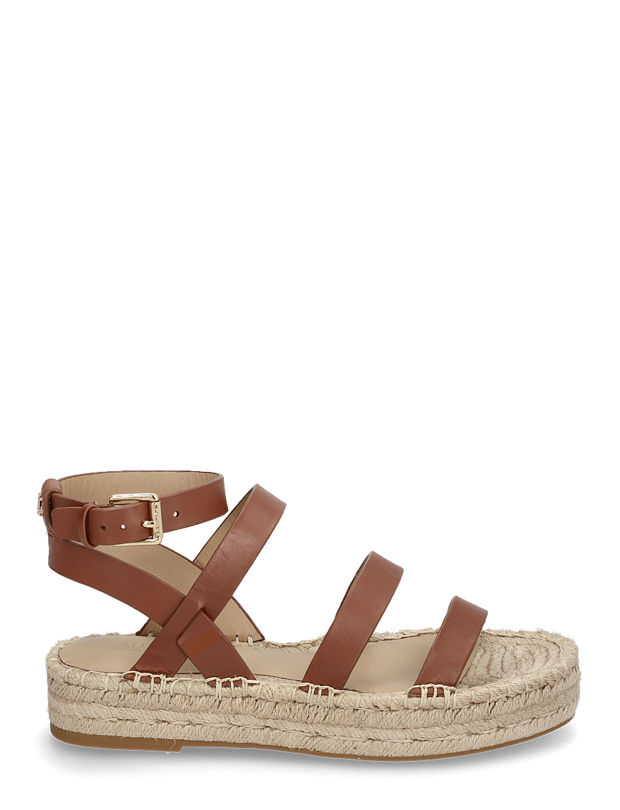 Lauren Ralph Lauren - Polly Leather Gladiator Espadrille - espadrilles - lauren tan - 1