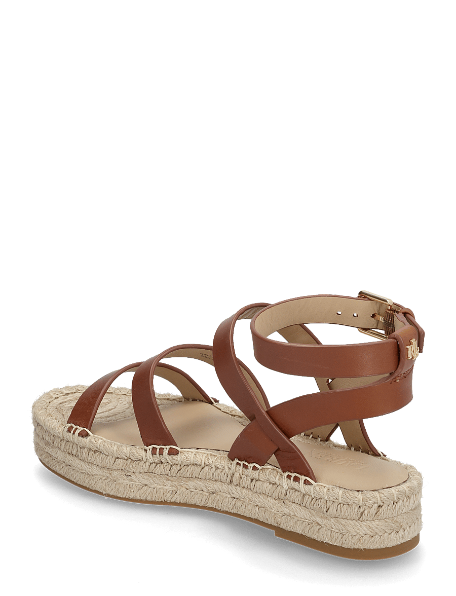 Lauren Ralph Lauren - Polly Leather Gladiator Espadrille - espadrilles - lauren tan - 2