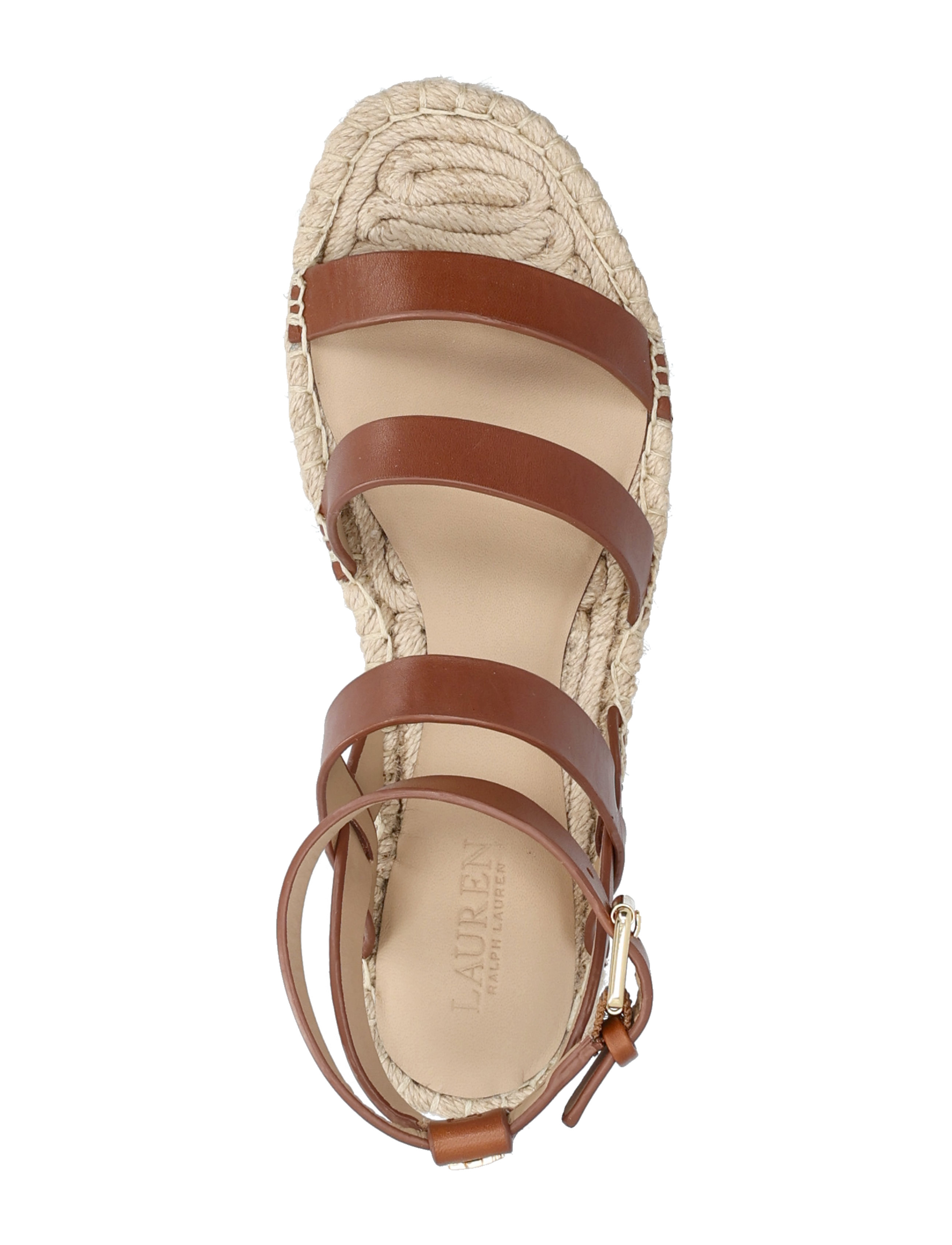 Lauren Ralph Lauren - Polly Leather Gladiator Espadrille - espadrillos - lauren tan - 3