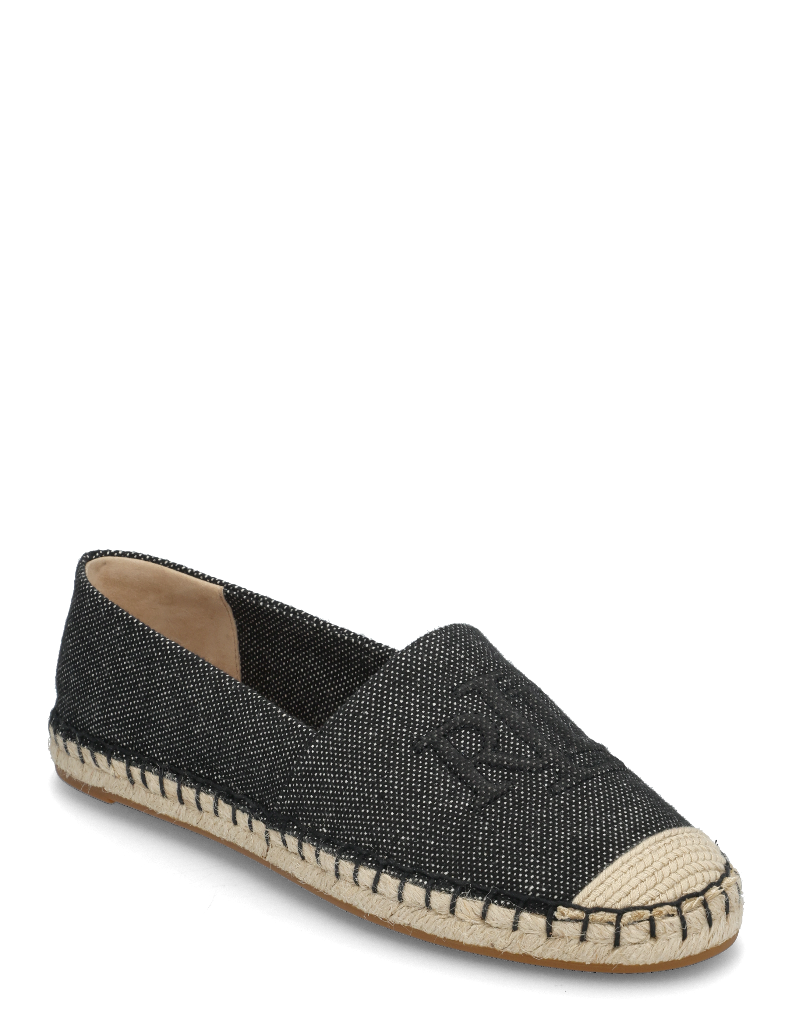 Lauren Ralph Cameryn Cross-Dyed Canvas Espadrille, 36, Espadrilles, Schwarz - Espadrilles Flat, Frauen
