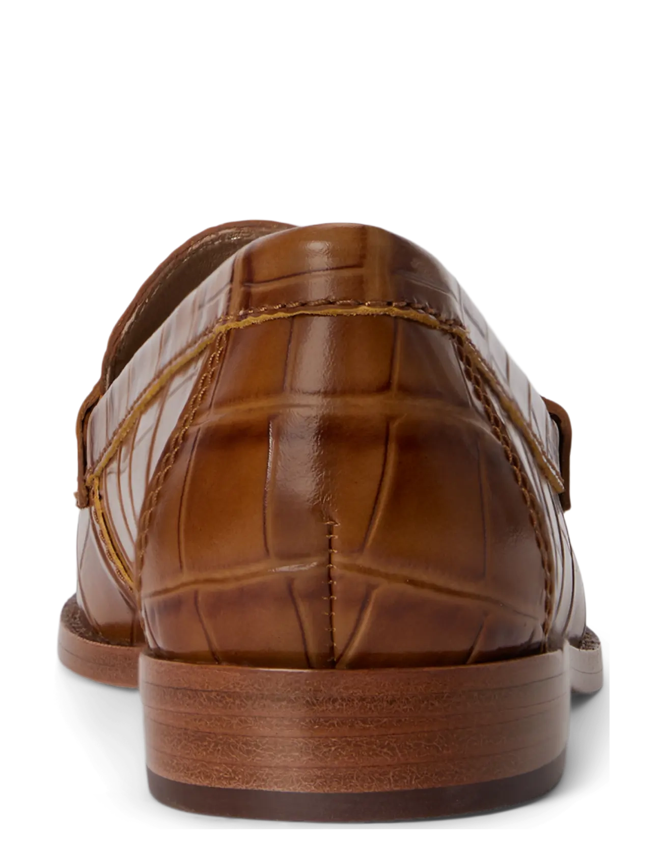 Lauren Ralph Lauren - Wynnie Crocodile-Embossed Leather Loafer - modetrends - tobacco - 1