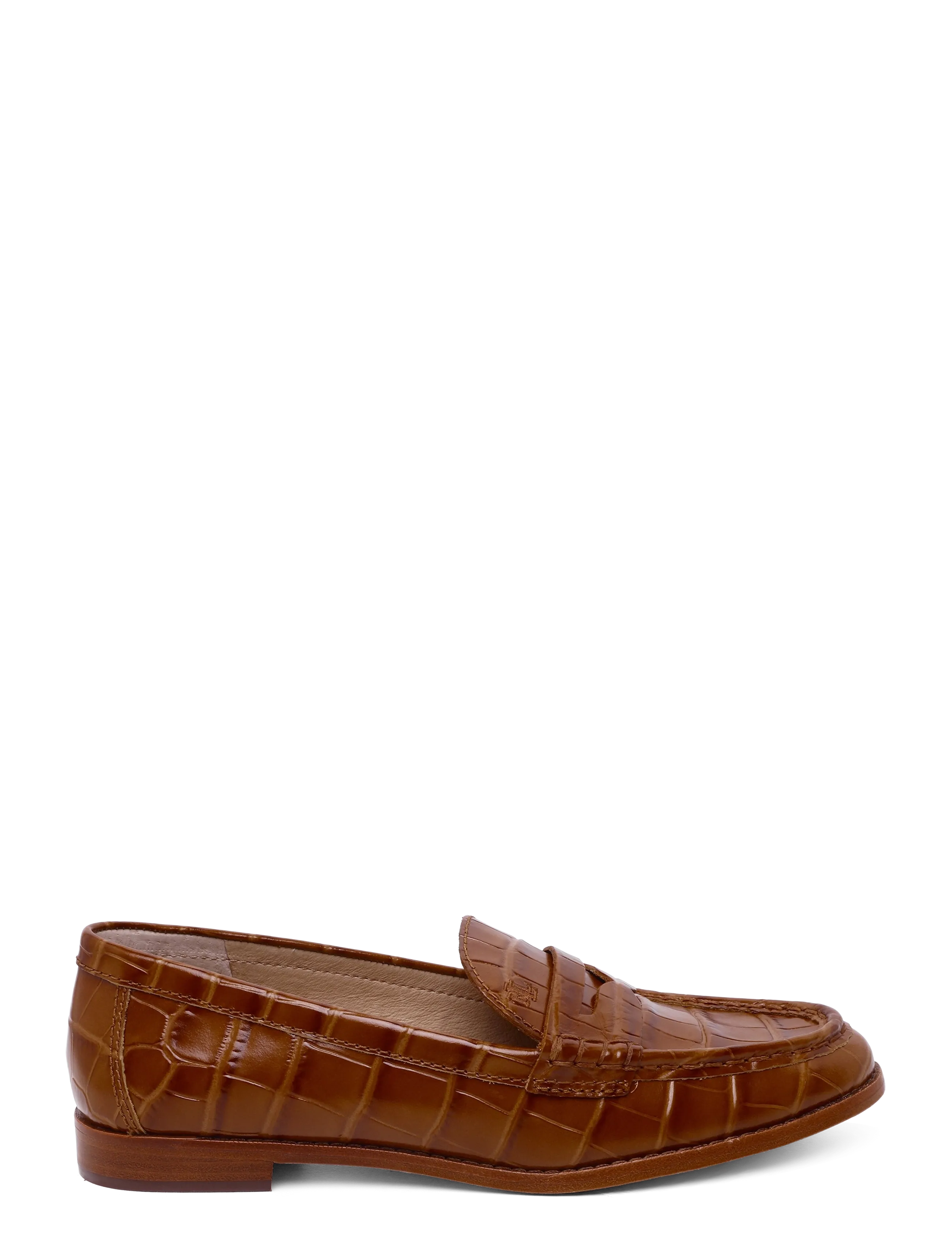 Lauren Ralph Lauren - Wynnie Crocodile-Embossed Leather Loafer - modetrends - tobacco - 3