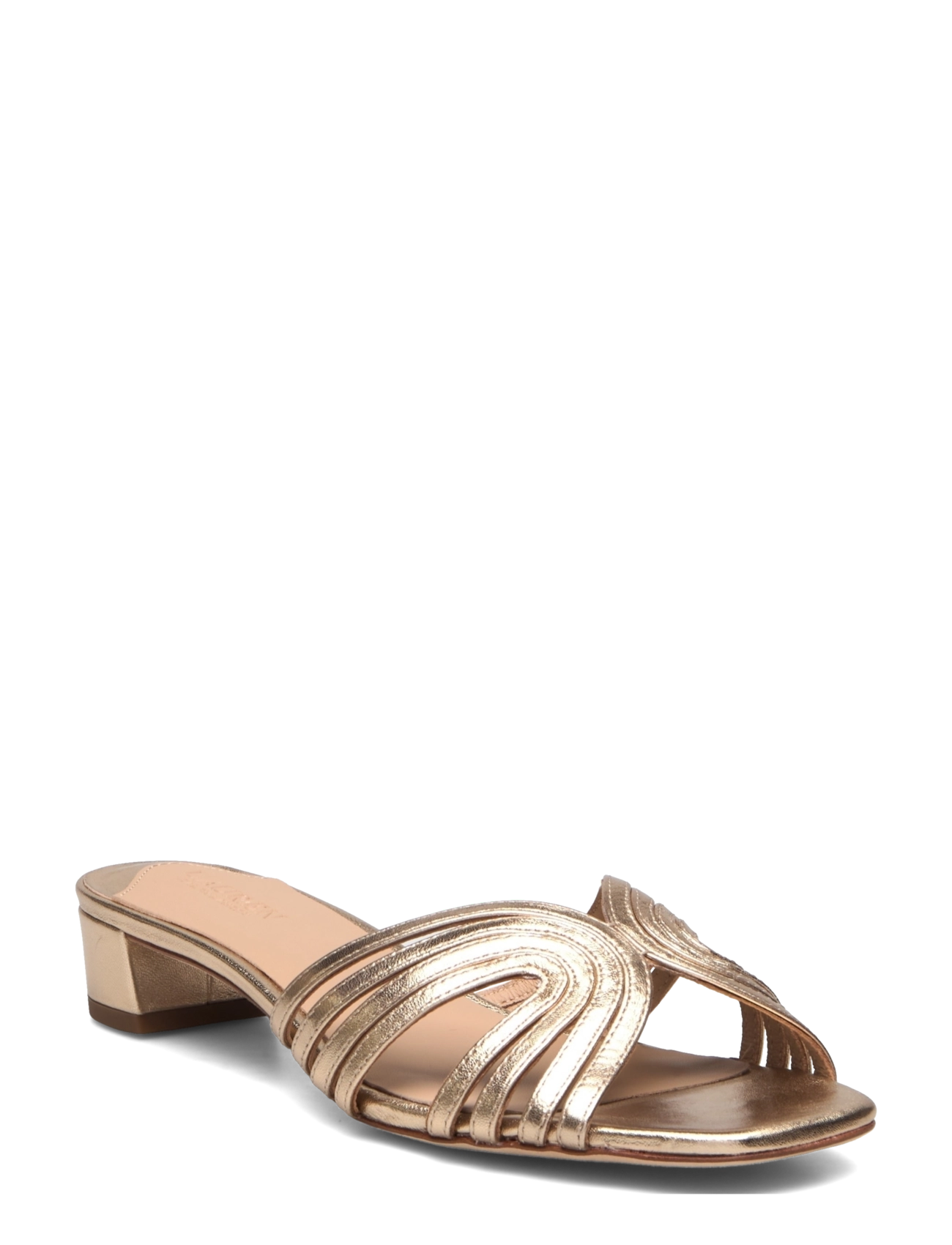 Lauren Ralph Lauren Fay Metallic Leather Multistrap Sandal - Sandaler - PLATINUM / gold