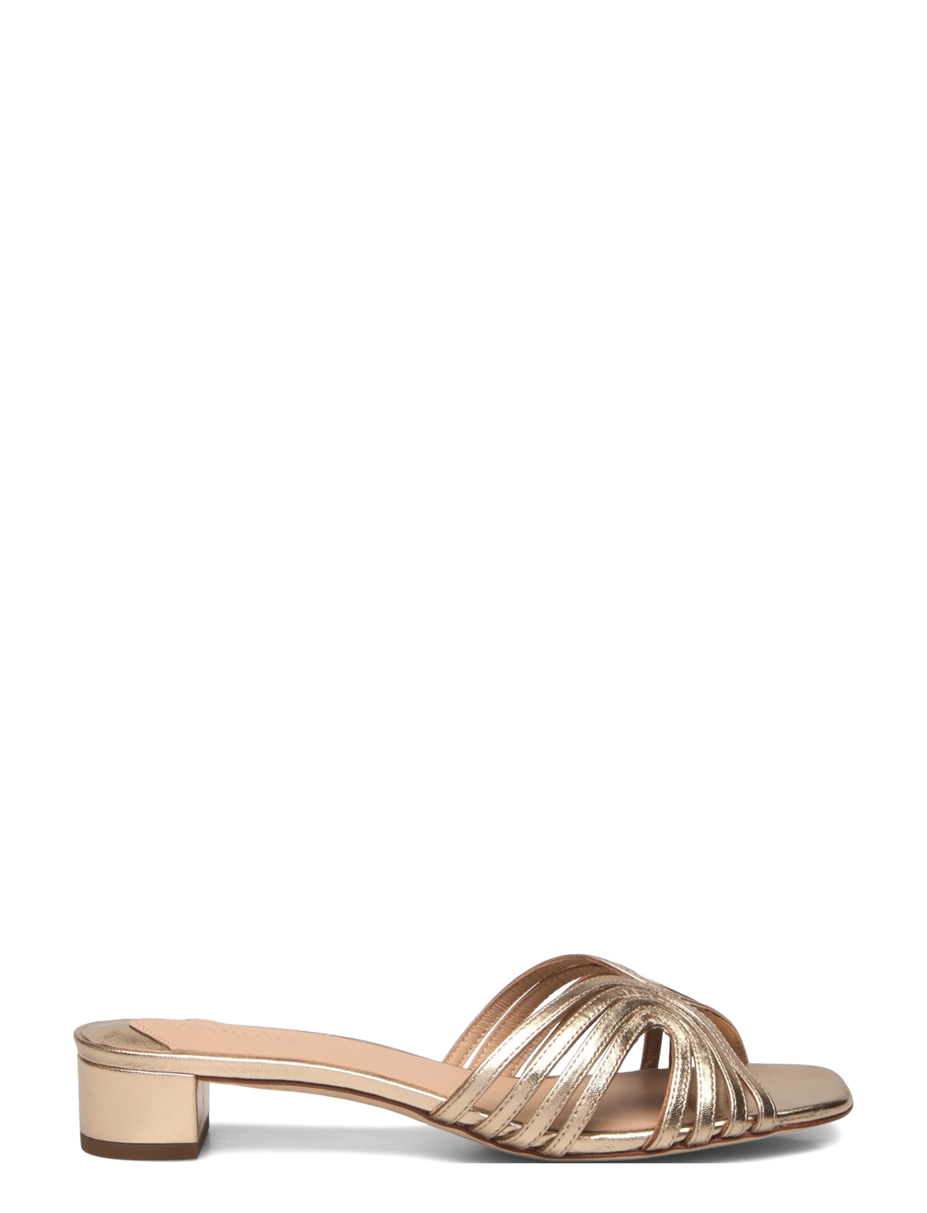 Lauren Ralph Lauren - Fay Metallic Leather Multistrap Sandal - platinum - 1