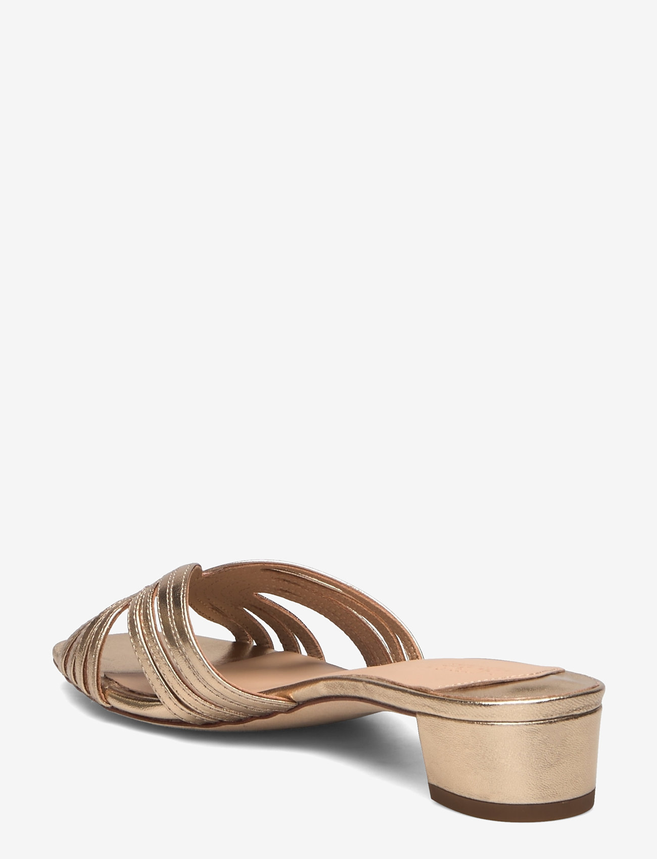 Lauren Ralph Lauren - Fay Metallic Leather Multistrap Sandal - flade mules - platinum - 2