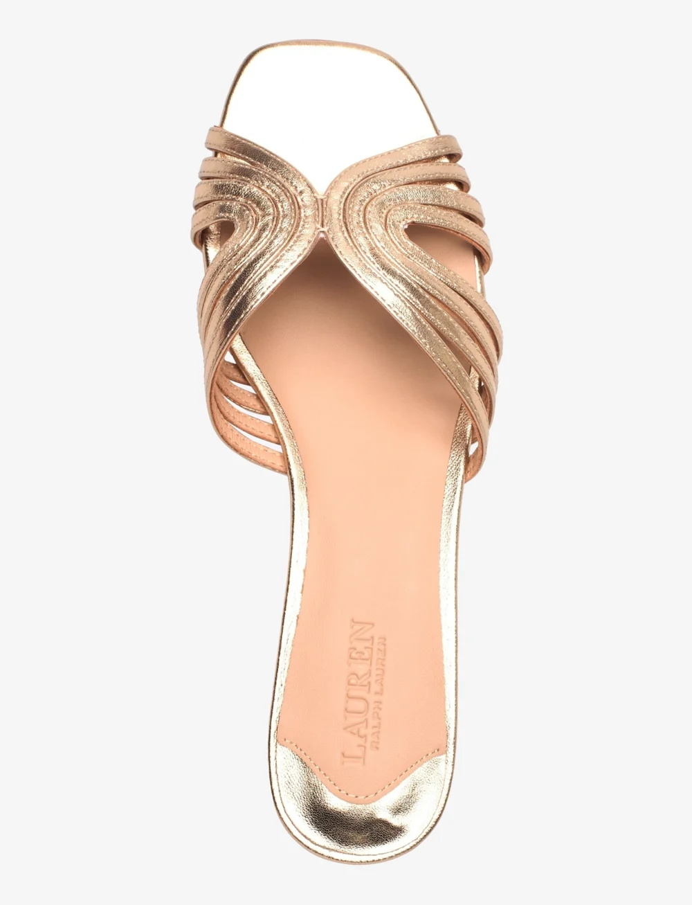 Lauren Ralph Lauren Fay Metallic Leather Multistrap Sandal Lauren Ralph Lauren Fay Metallic Leather Multistrap Sandal