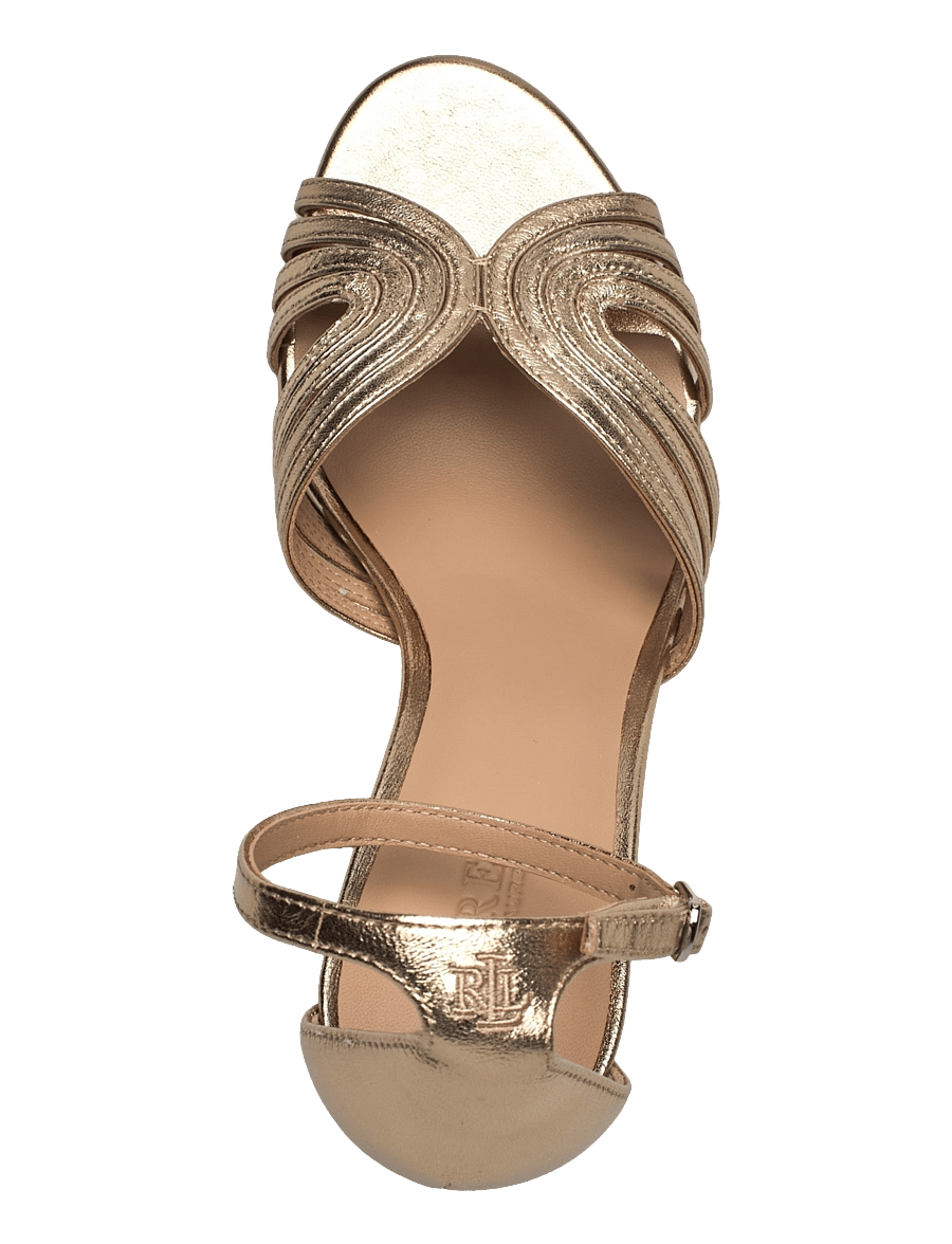Lauren Ralph Lauren - Allie Metallic Multistrap Sandal - platinum - 3