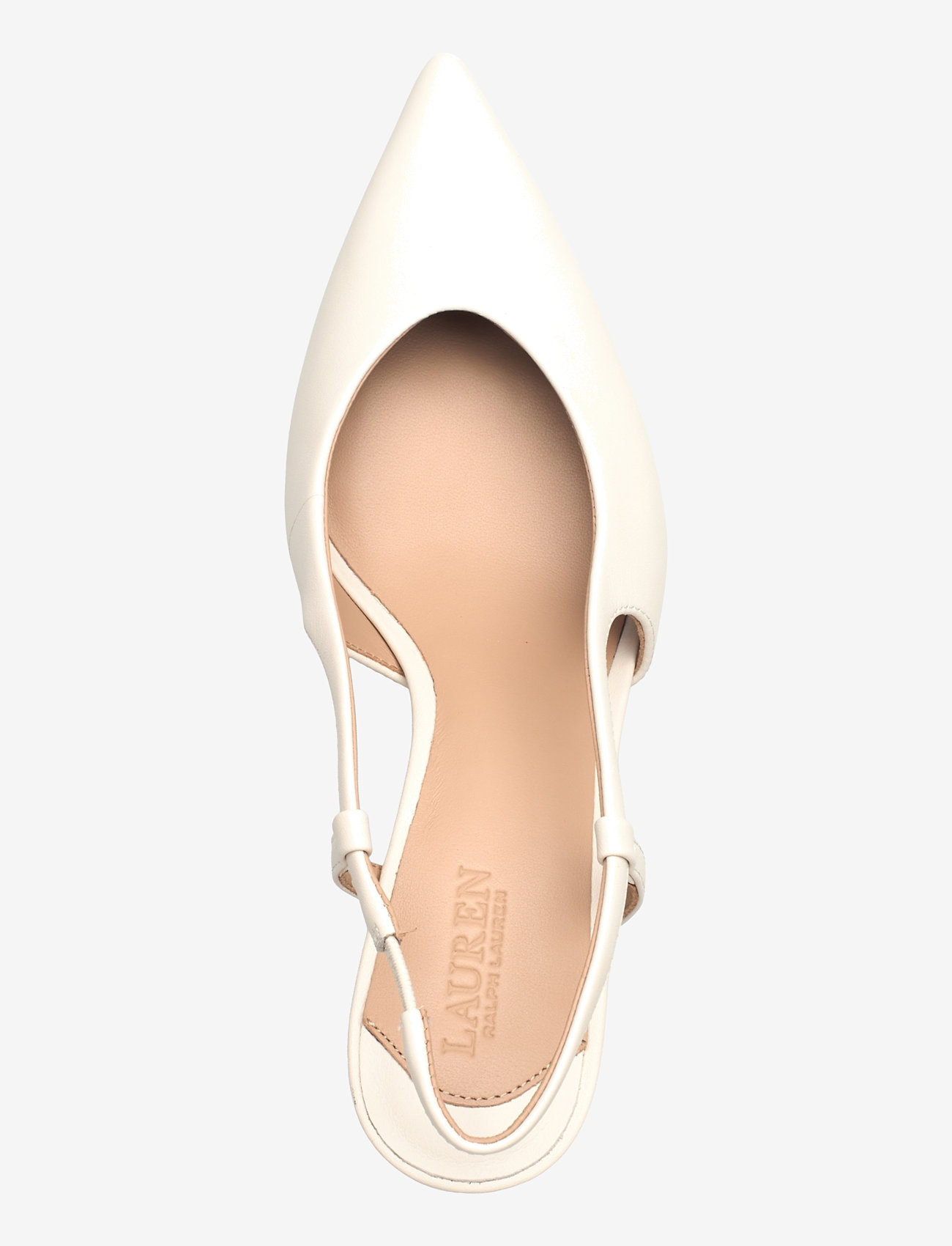 Lauren Ralph Lauren - Khloe Nappa Leather Slingback Pump - konfirmatsioon - soft white - 3