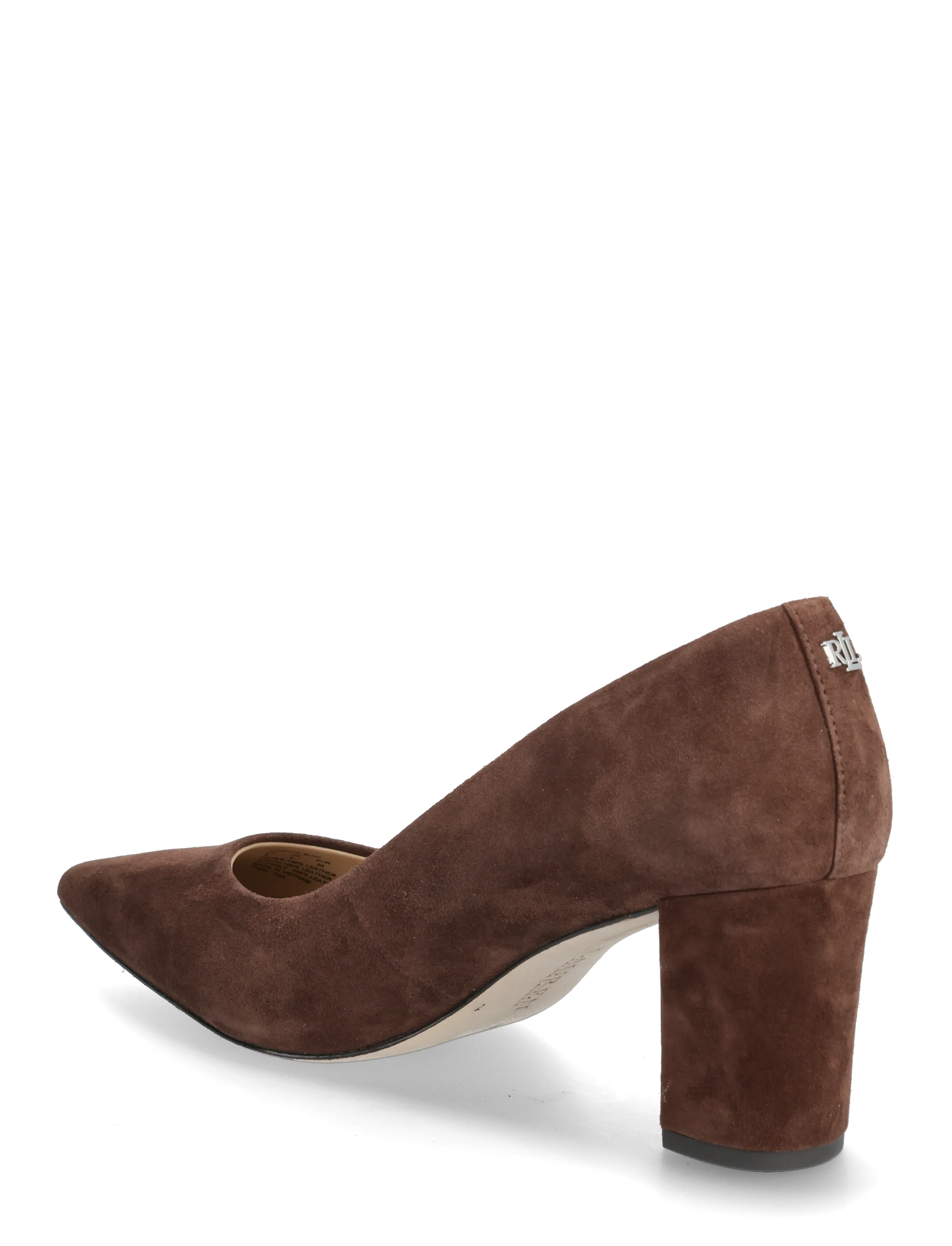 Lauren Ralph Lauren - Lanette Suede Block-Heel Pump - dark hickory - 2