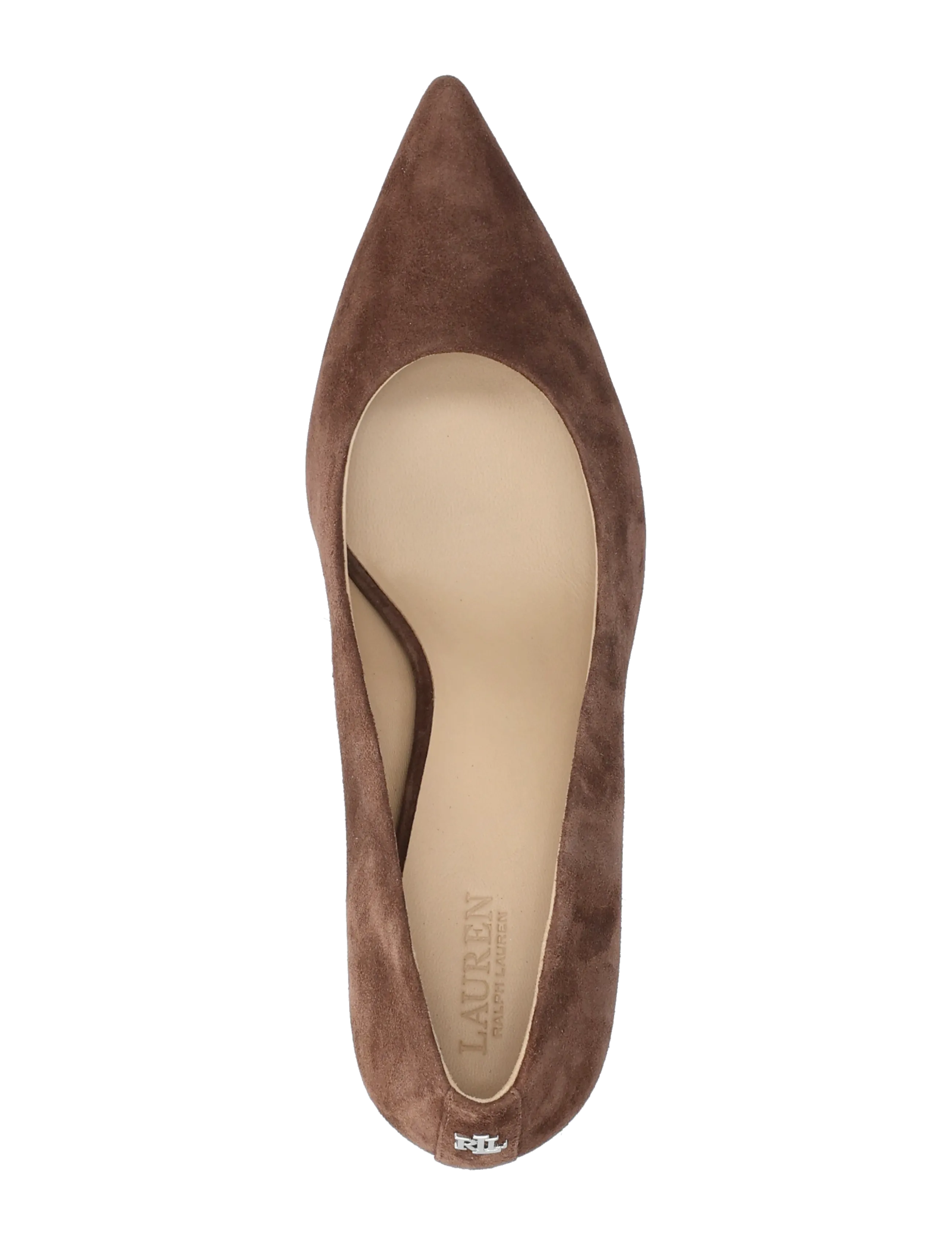 Lauren Ralph Lauren - Lanette Suede Block-Heel Pump - dark hickory - 3
