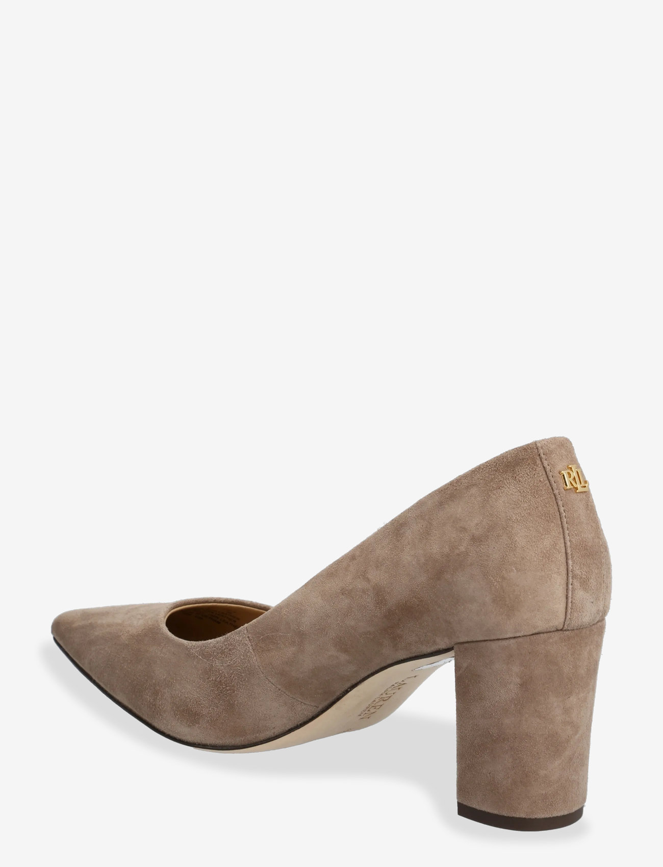 Lauren Ralph Lauren - Lanette Suede Block-Heel Pump - pumps - taupe brown - 2