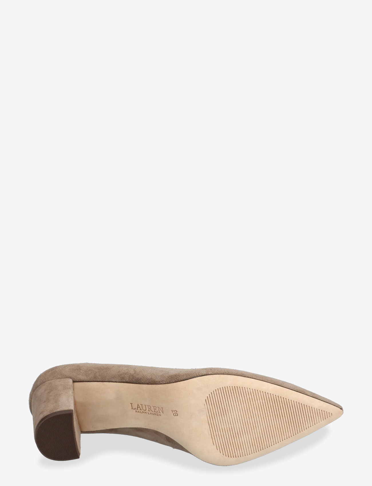 Lauren Ralph Lauren - Lanette Suede Block-Heel Pump - pumps - taupe brown - 4