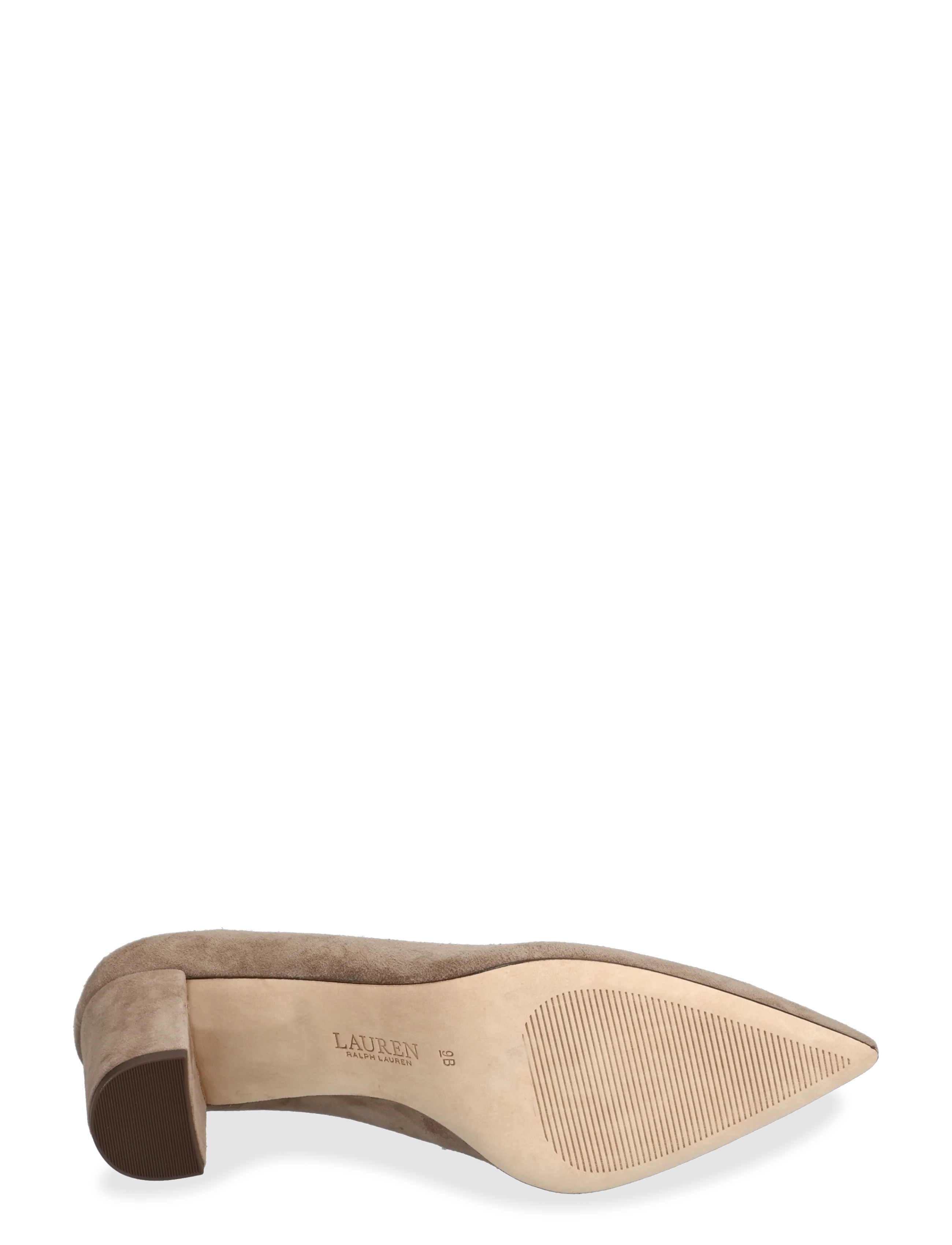 Lauren Ralph Lauren - Lanette Suede Block-Heel Pump - taupe brown - 4
