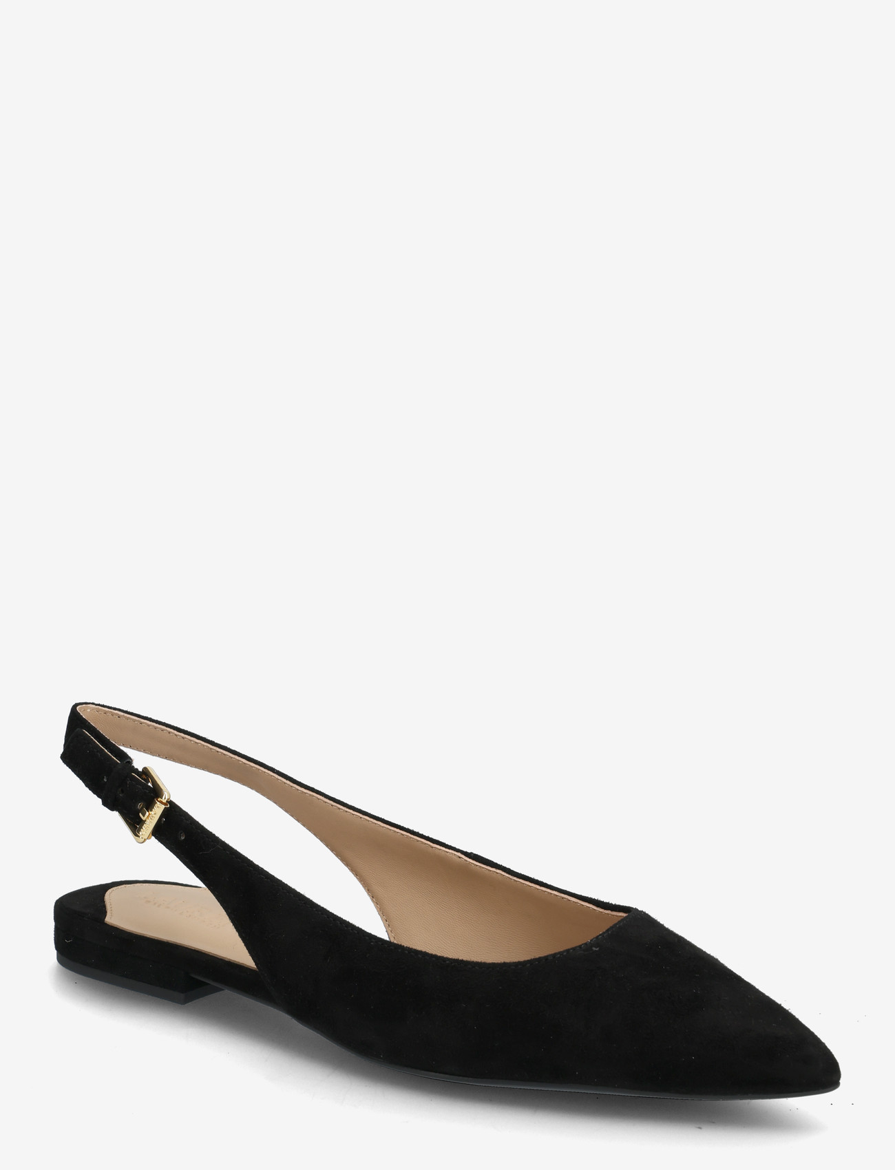 Lauren Ralph Lauren - Londyn Suede Slingback Flat - flade slingbacks - black - 0