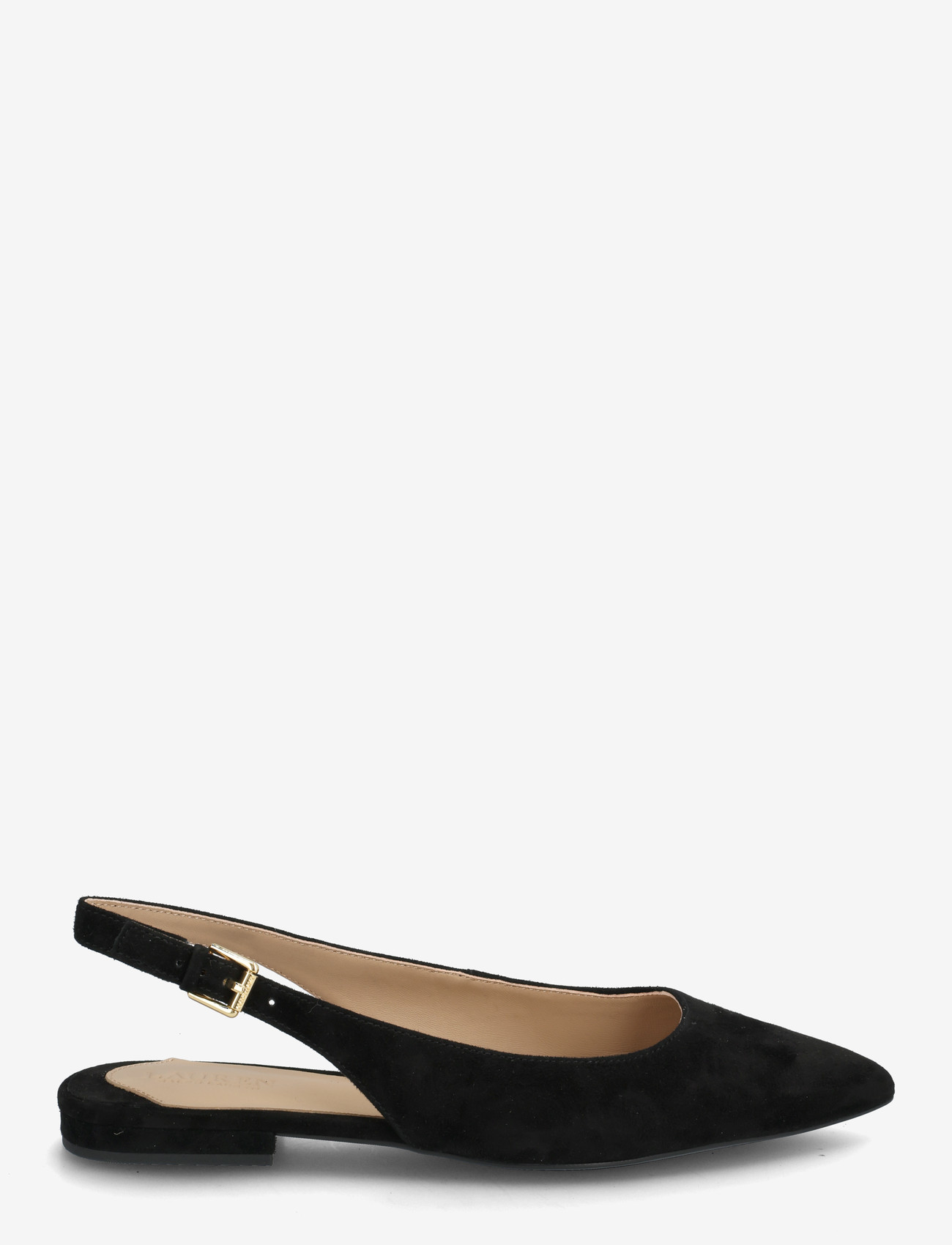 Lauren Ralph Lauren - Londyn Suede Slingback Flat - flade slingbacks - black - 1