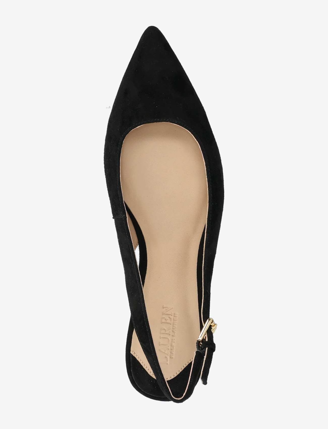 Lauren Ralph Lauren - Londyn Suede Slingback Flat - flade slingbacks - black - 3
