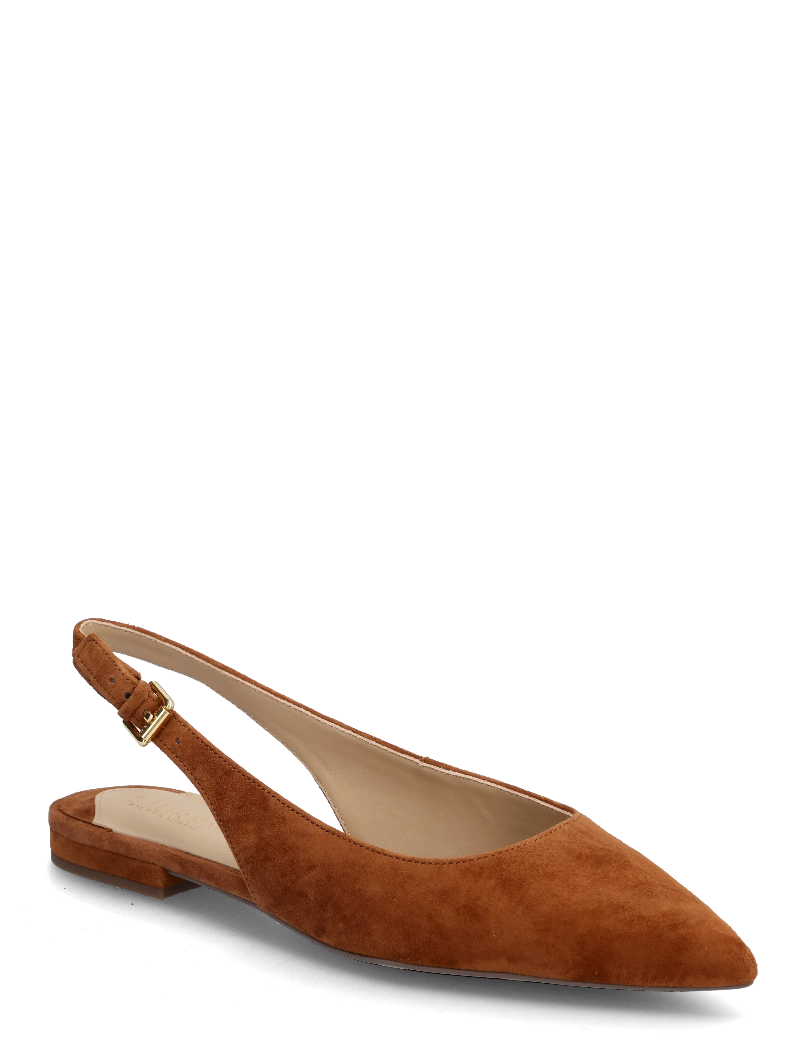 Londyn Suede Slingback Flat - LAUREN TAN