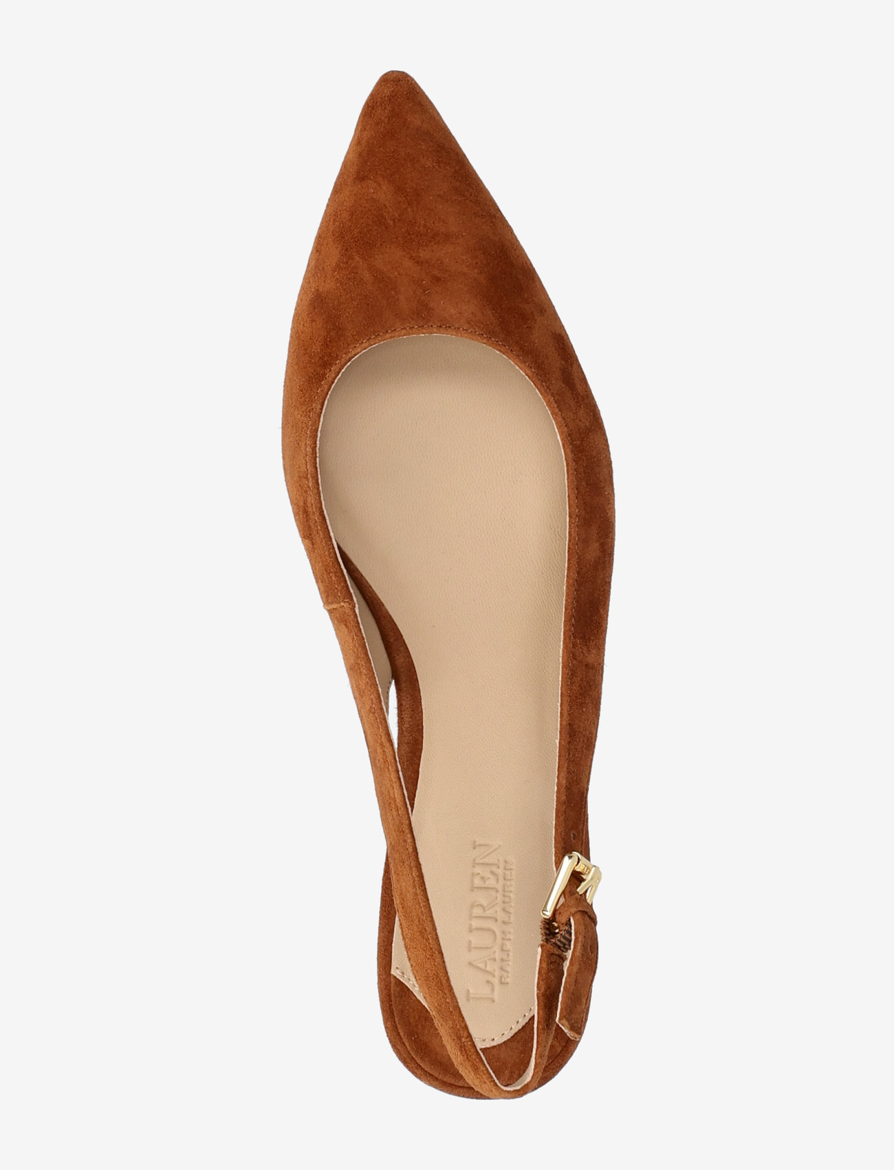 Lauren Ralph Lauren - Londyn Suede Slingback Flat - platta slingbacks - lauren tan - 3