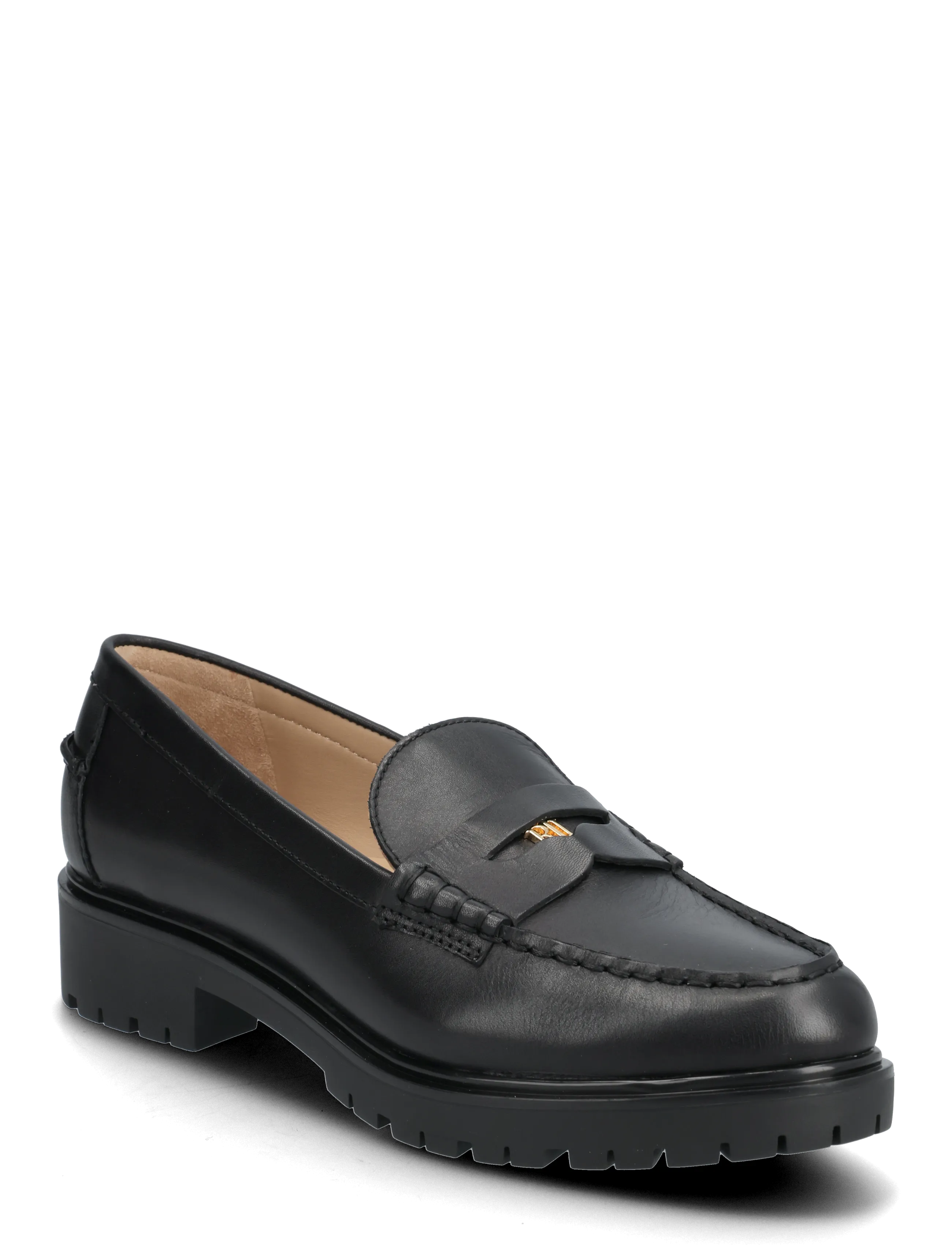 Lauren Ralph Lauren Marli Calfskin Penny Loafer - Loafers - BLACK / black