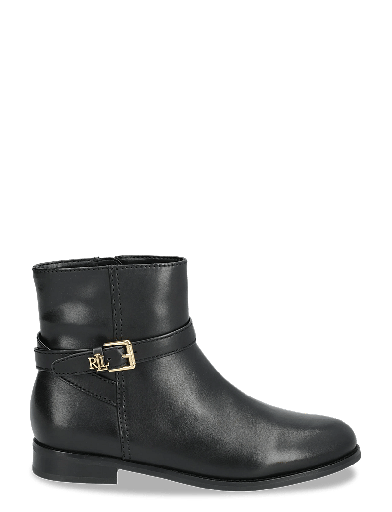 Lauren Ralph Lauren - Brooke II Burnished Leather Bootie - flache stiefeletten - black - 1