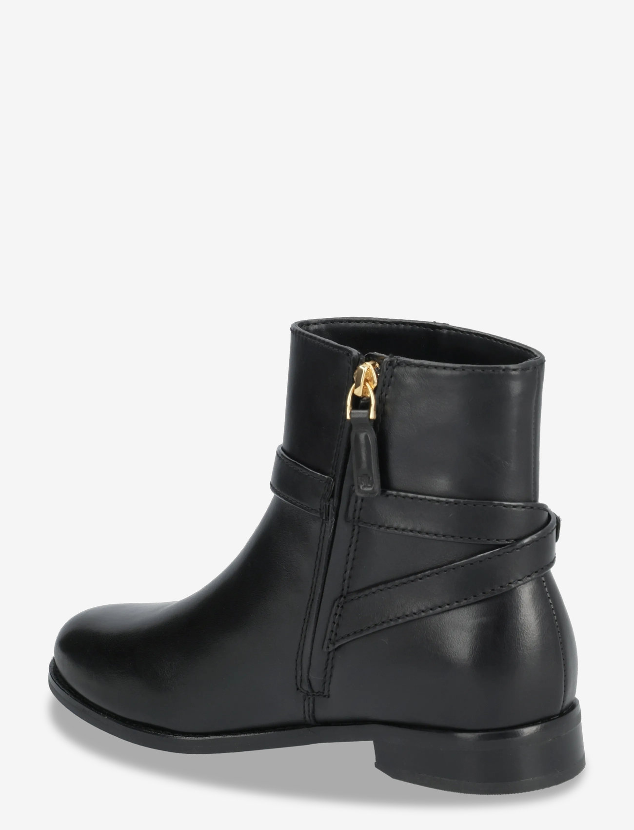 Lauren Ralph Lauren - Brooke II Burnished Leather Bootie - flache stiefeletten - black - 2