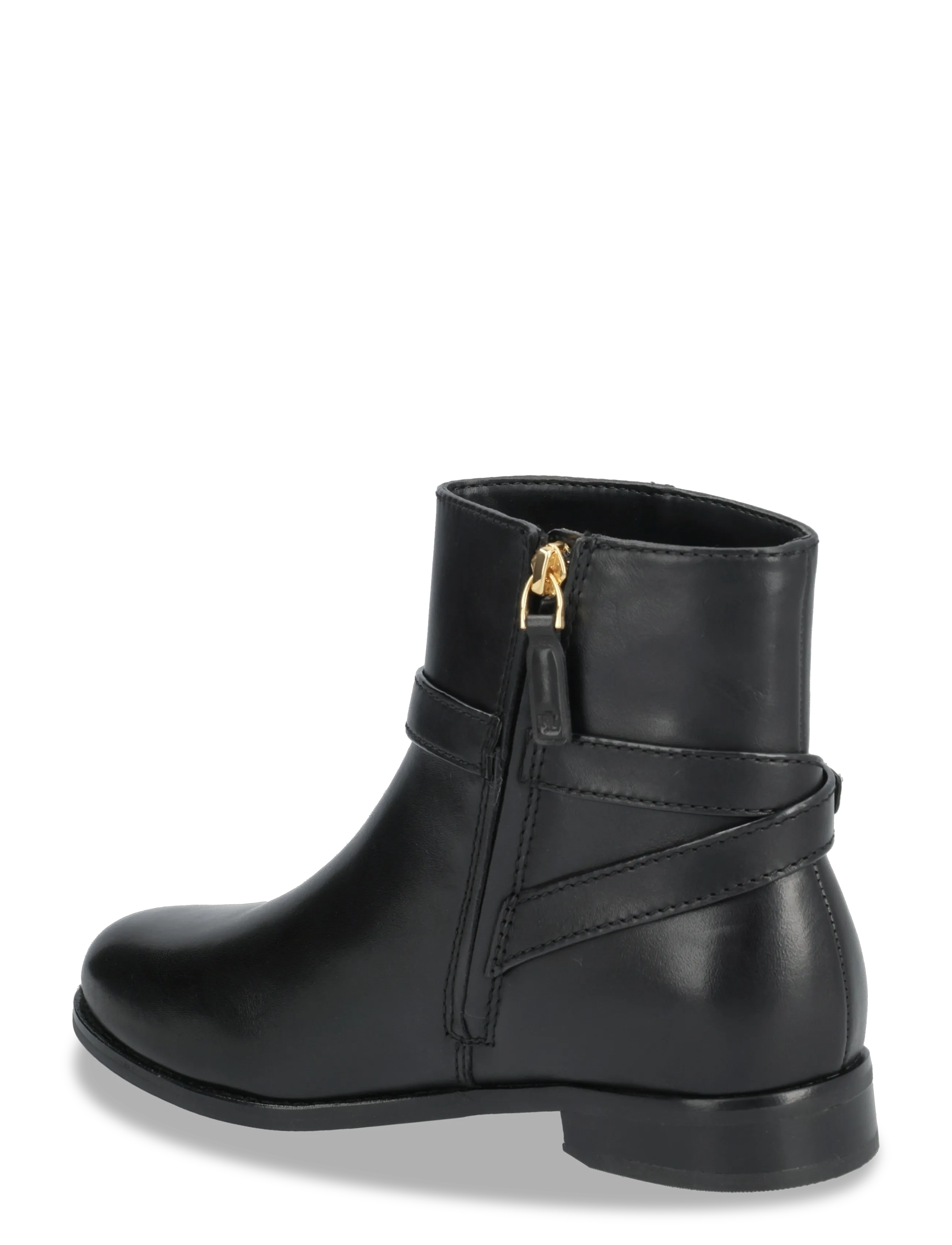 Lauren Ralph Lauren - Brooke II Burnished Leather Bootie - flache stiefeletten - black - 2