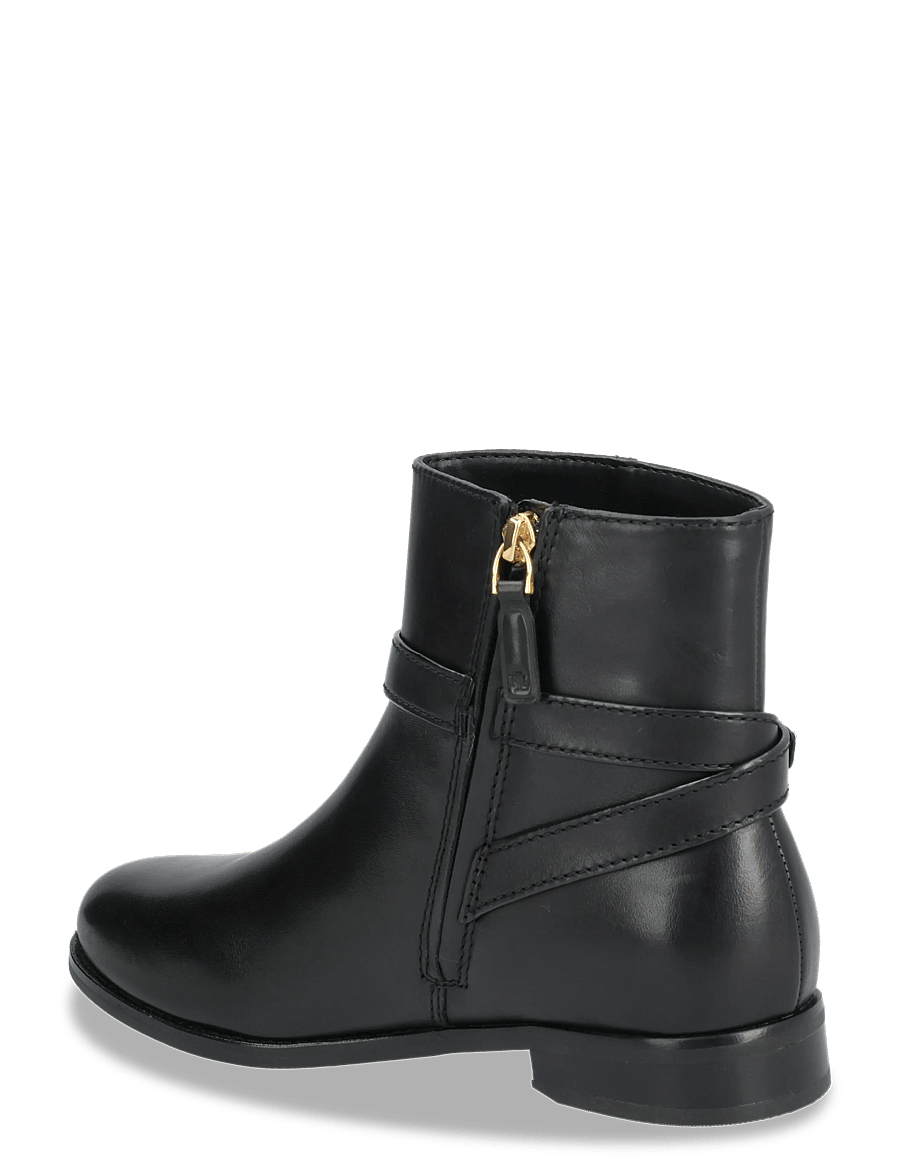 Lauren Ralph Lauren - Brooke II Burnished Leather Bootie - flache stiefeletten - black - 2