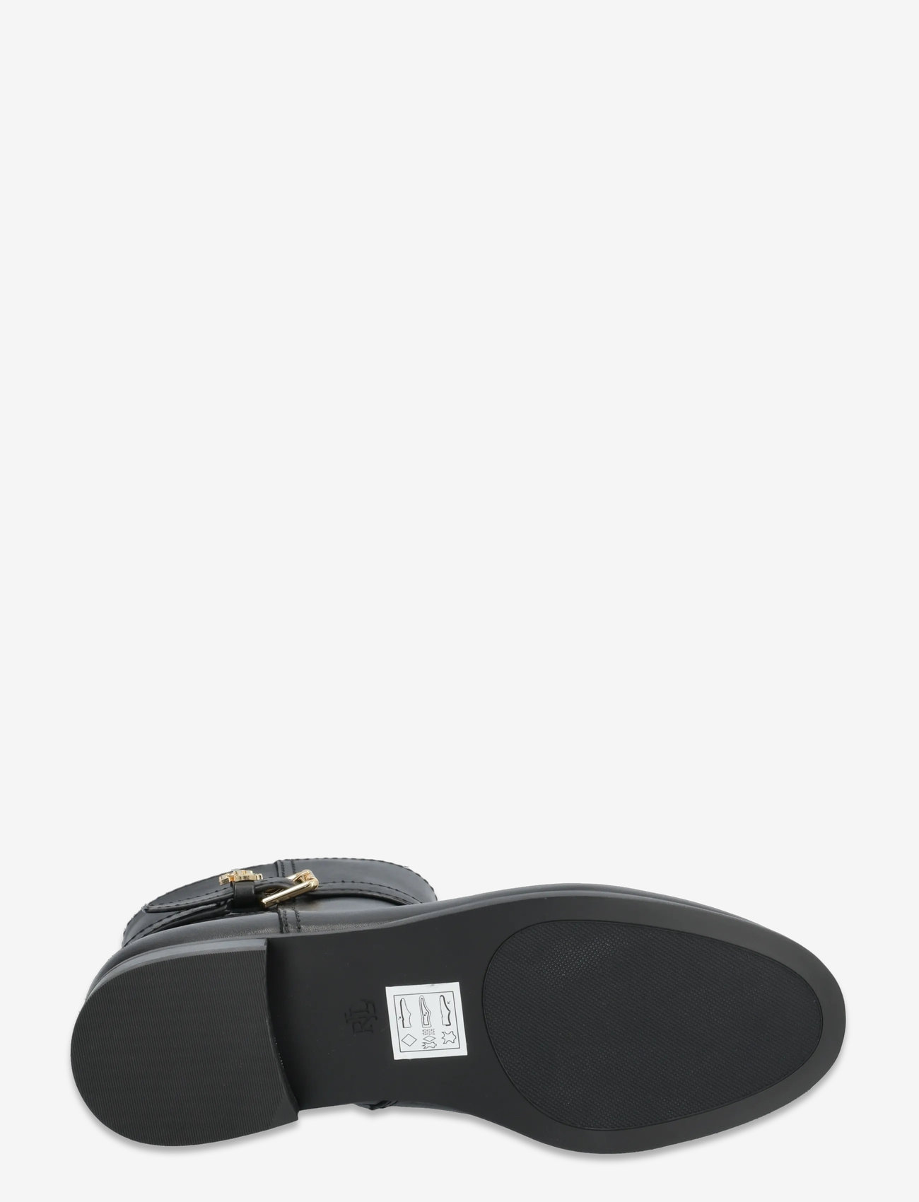 Lauren Ralph Lauren - Brooke II Burnished Leather Bootie - flache stiefeletten - black - 4
