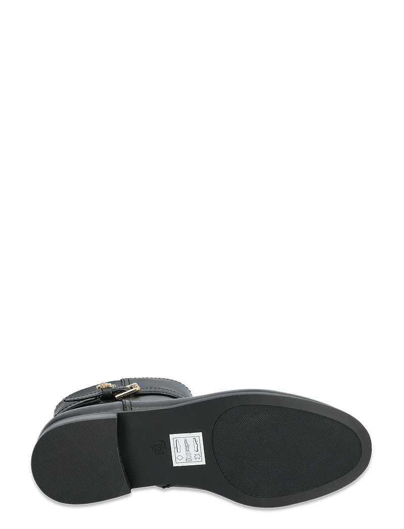 Lauren Ralph Lauren - Brooke II Burnished Leather Bootie - flache stiefeletten - black - 4