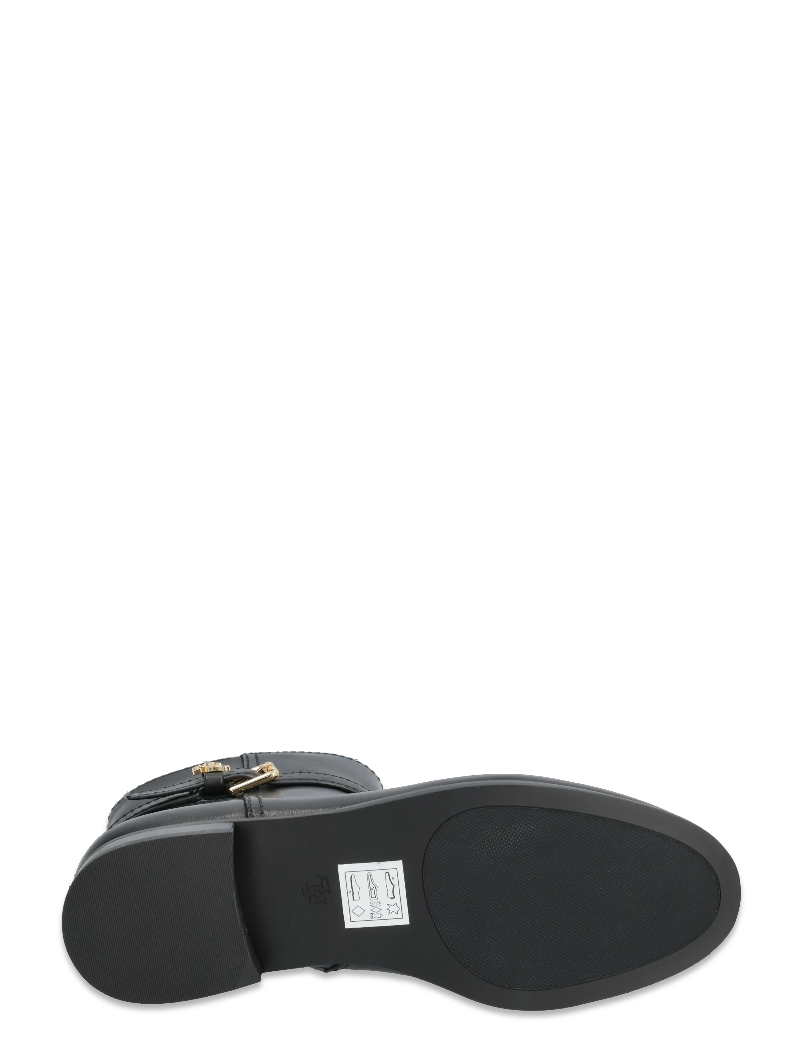 Lauren Ralph Lauren - Brooke II Burnished Leather Bootie - flache stiefeletten - black - 4