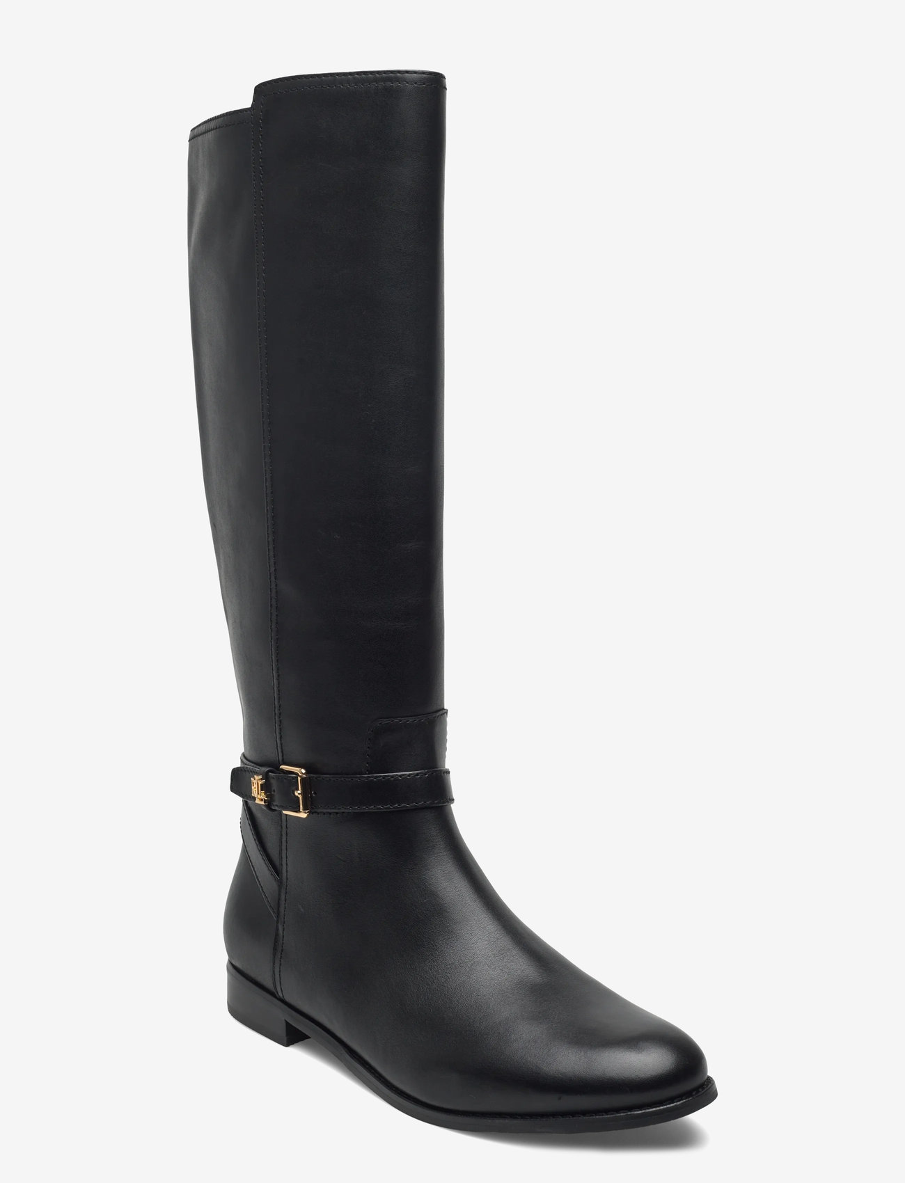 Lauren Ralph Lauren - Brooke II Burnished Leather Tall Boot - langskaftede støvler - black - 0