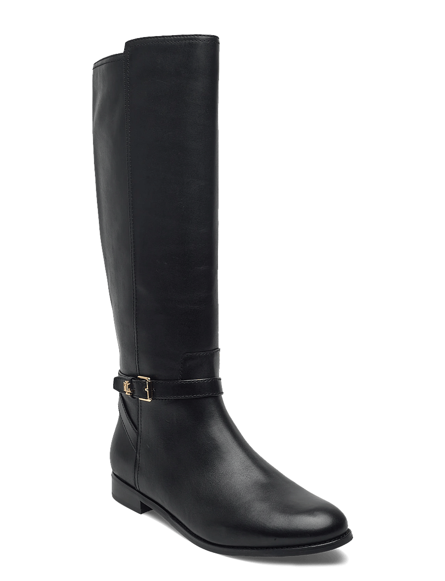 Lauren Ralph Lauren - Brooke II Burnished Leather Tall Boot - bottes hautes au genou - black - 0