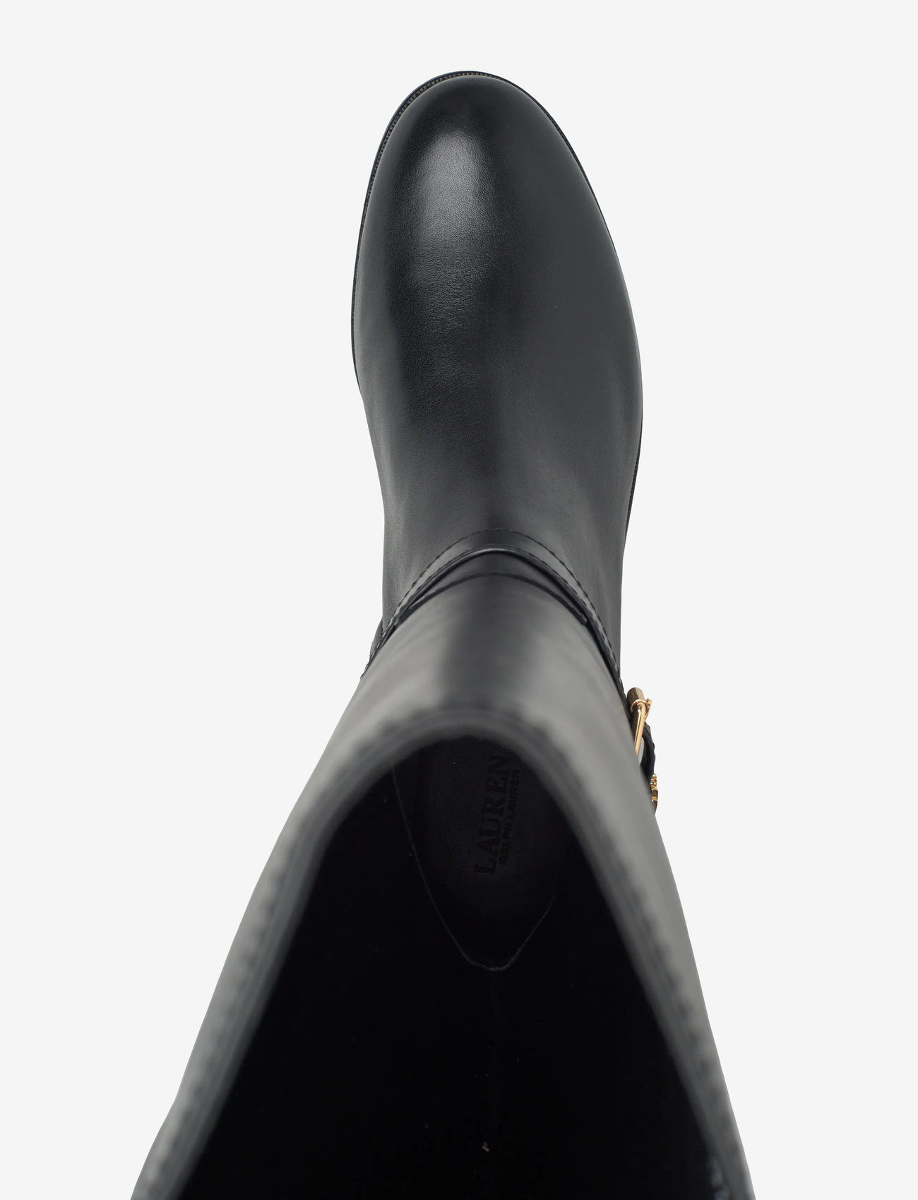 Lauren Ralph Lauren - Brooke II Burnished Leather Tall Boot - langskaftede støvler - black - 3
