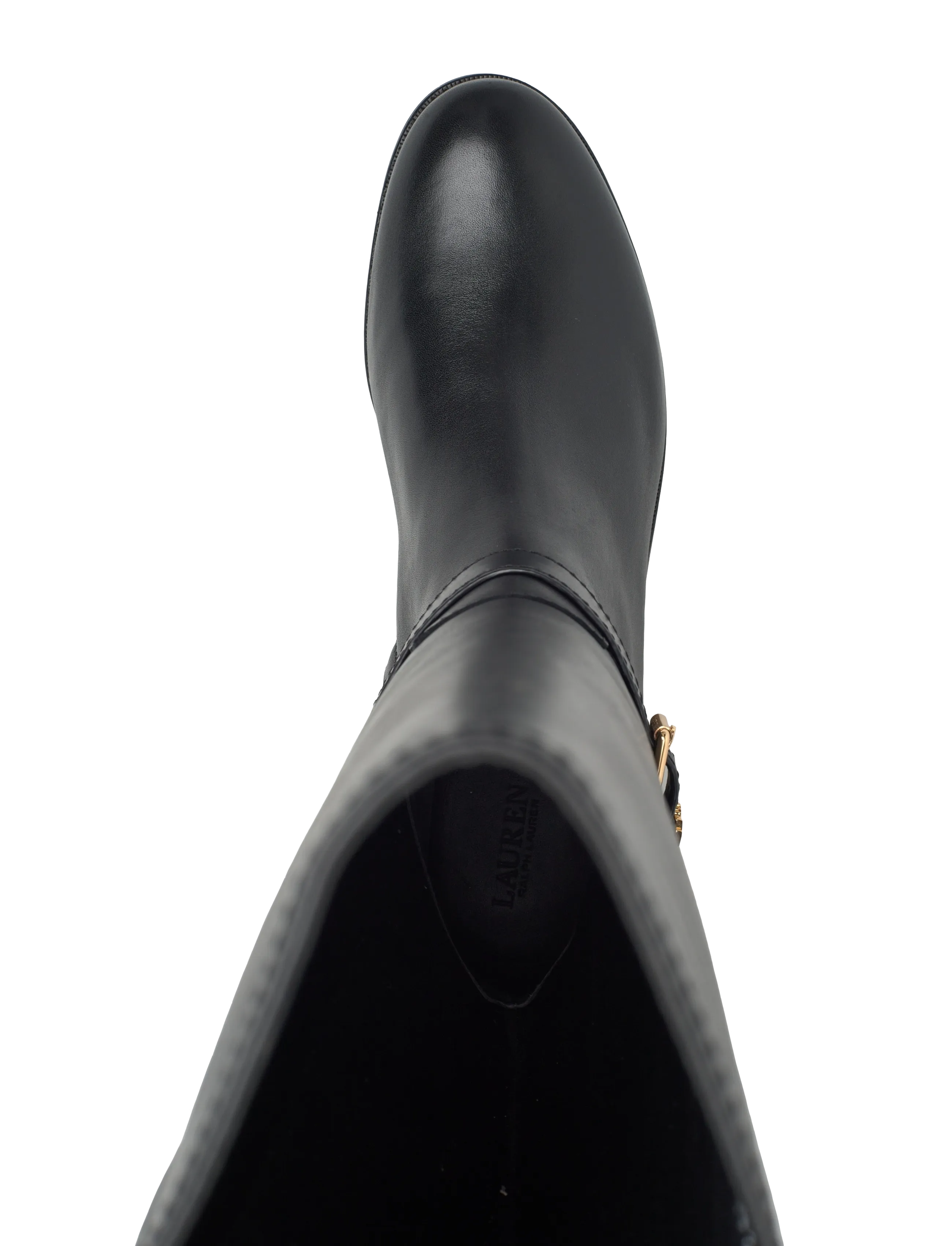 Lauren Ralph Lauren - Brooke II Burnished Leather Tall Boot - bottes hautes au genou - black - 3