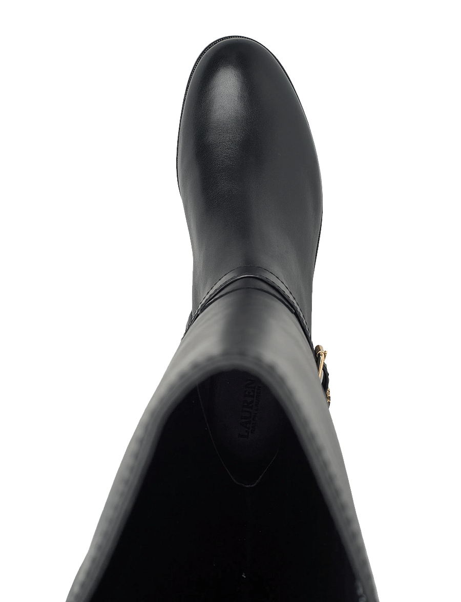 Lauren Ralph Lauren - Brooke II Burnished Leather Tall Boot - bottes hautes au genou - black - 3