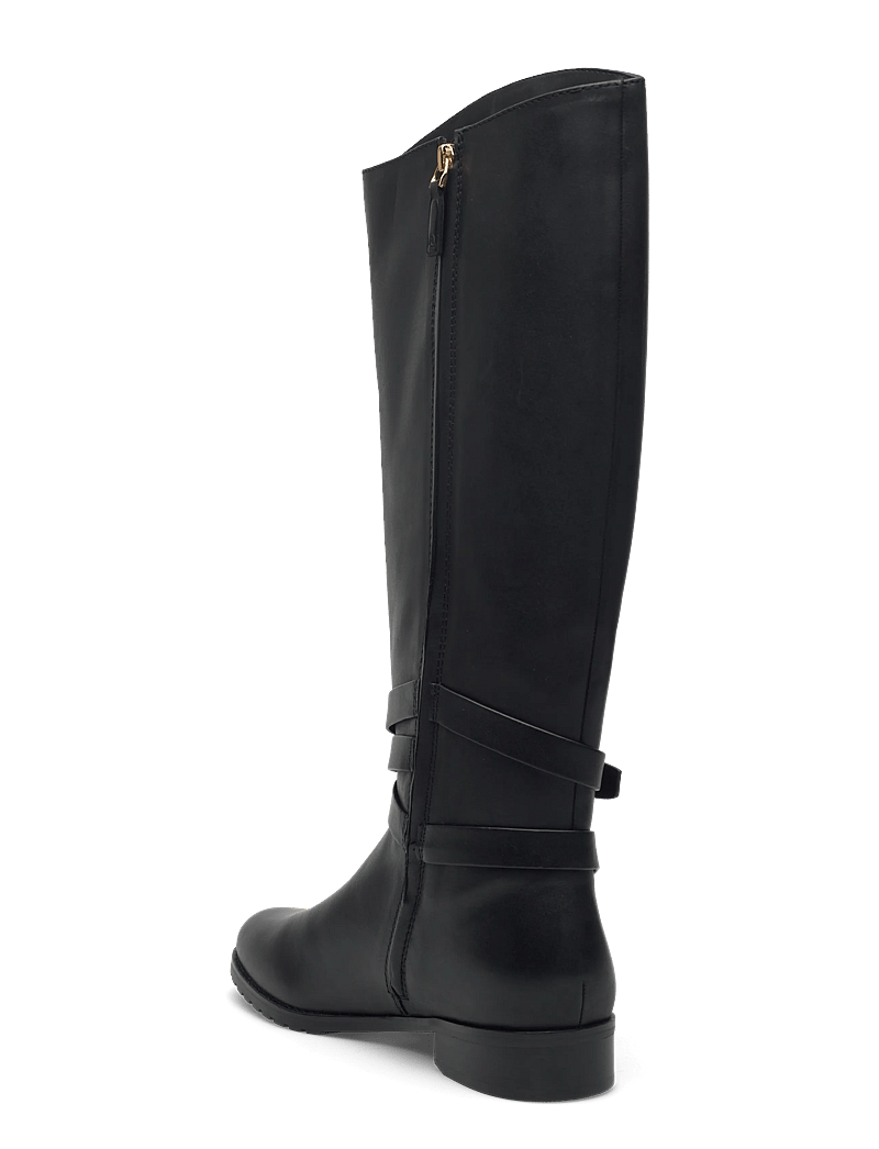 Lauren Ralph Lauren - Collins Burnished Leather Tall Boot - kniehohe stiefel - black - 2