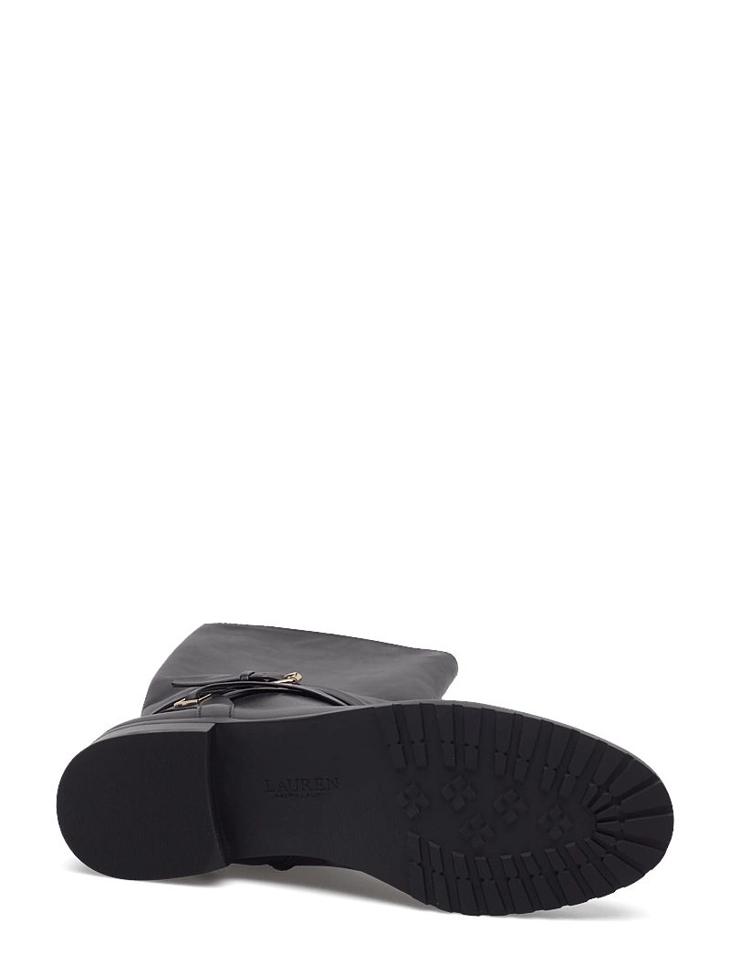 Lauren Ralph Lauren - Collins Burnished Leather Tall Boot - kniehohe stiefel - black - 3