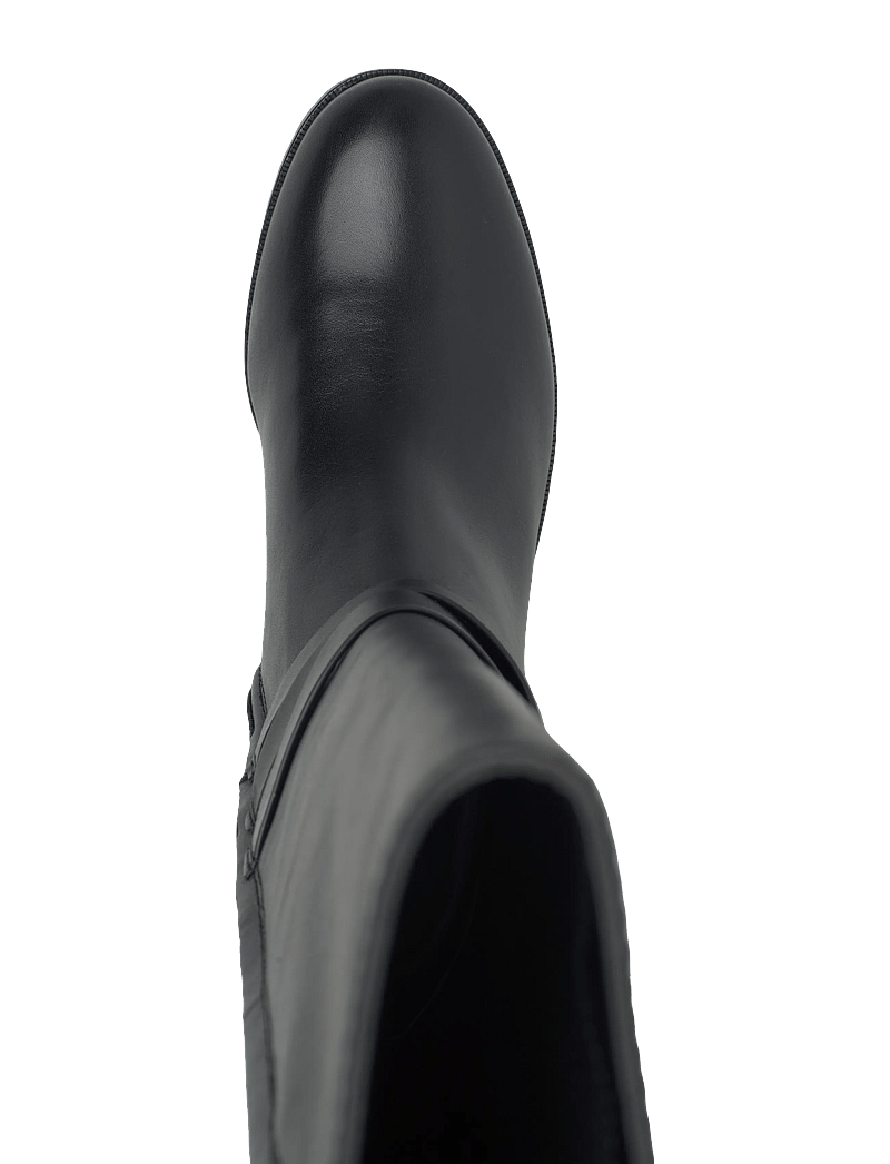 Lauren Ralph Lauren - Collins Burnished Leather Tall Boot - kniehohe stiefel - black - 4