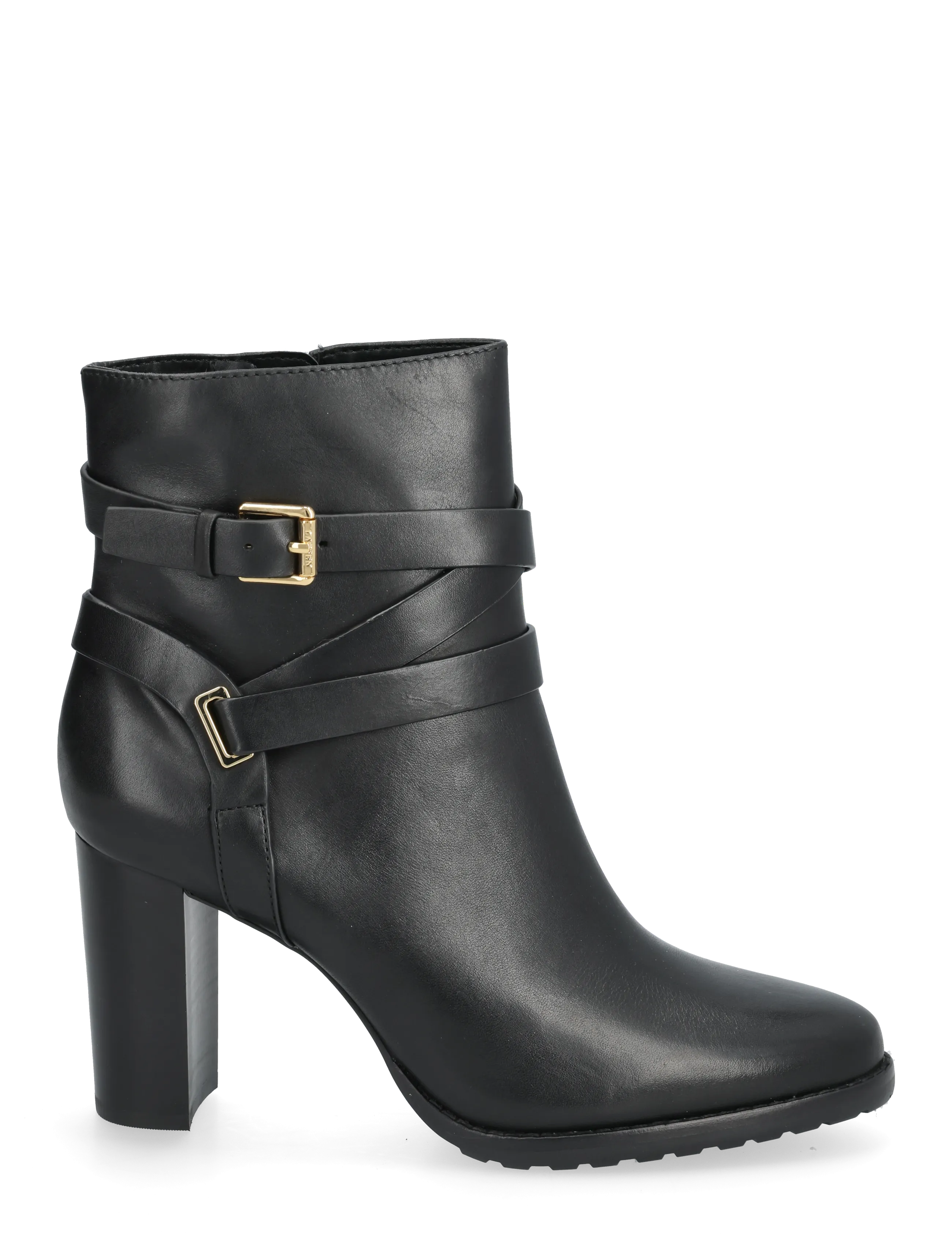 Lauren Ralph Lauren - Collins Burnished Leather Bootie Heel - bottines à talons  - black - 1