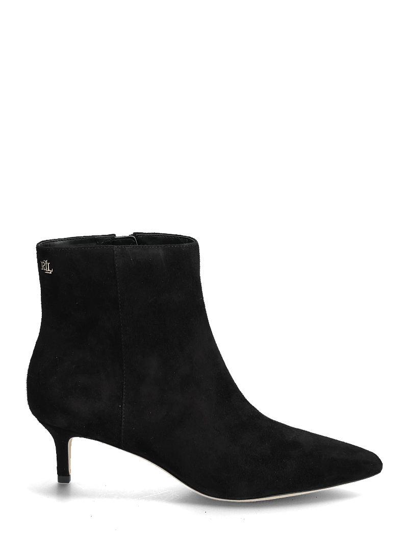 Lauren Ralph Lauren - McKay Suede Bootie Heel - støvletter - black - 1