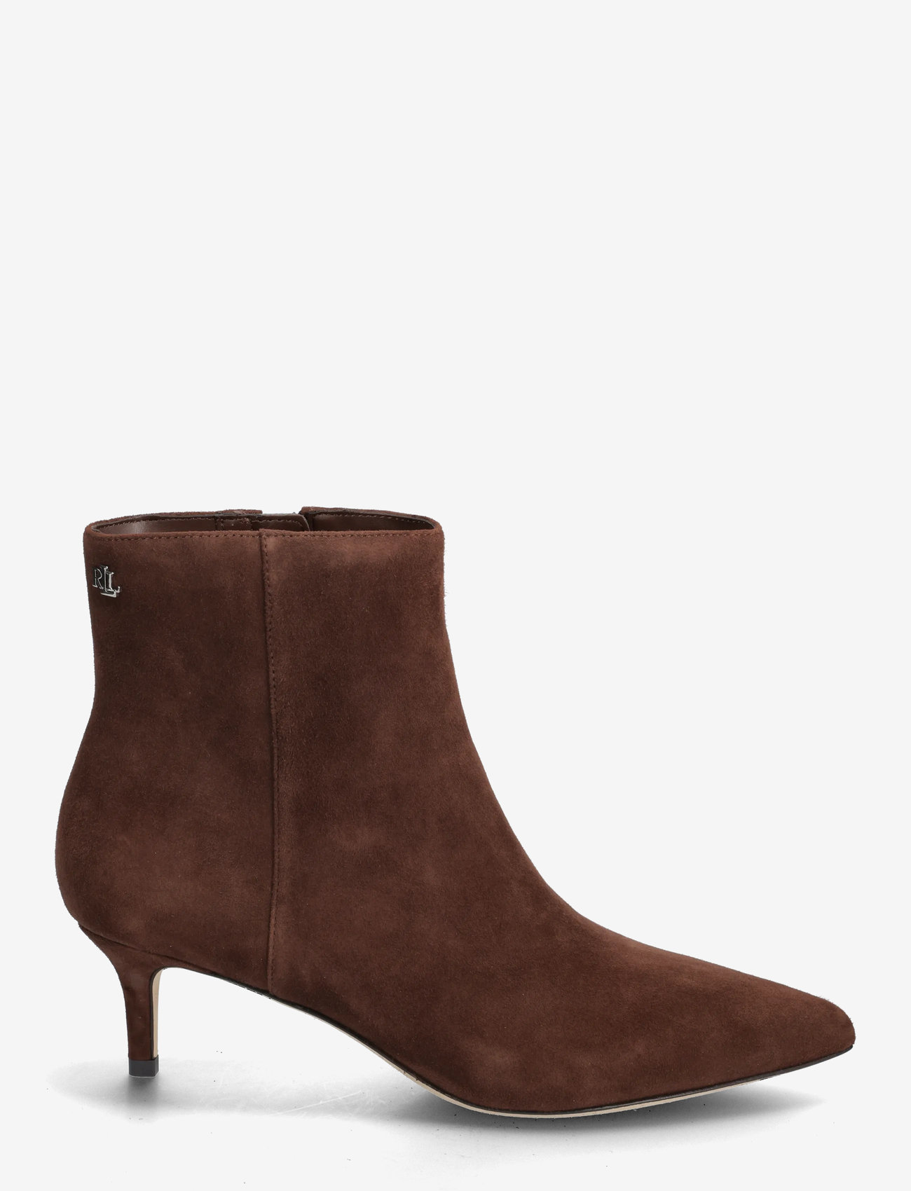 Lauren Ralph Lauren - McKay Suede Bootie Heel - støvletter - dark hickory - 1