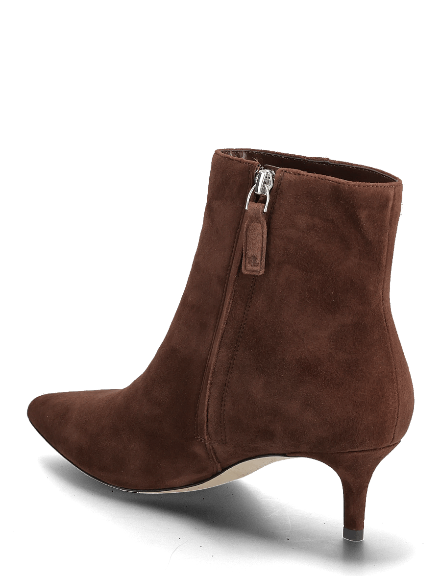 Lauren Ralph Lauren - McKay Suede Bootie Heel - stiefeletten mit absatz - dark hickory - 2
