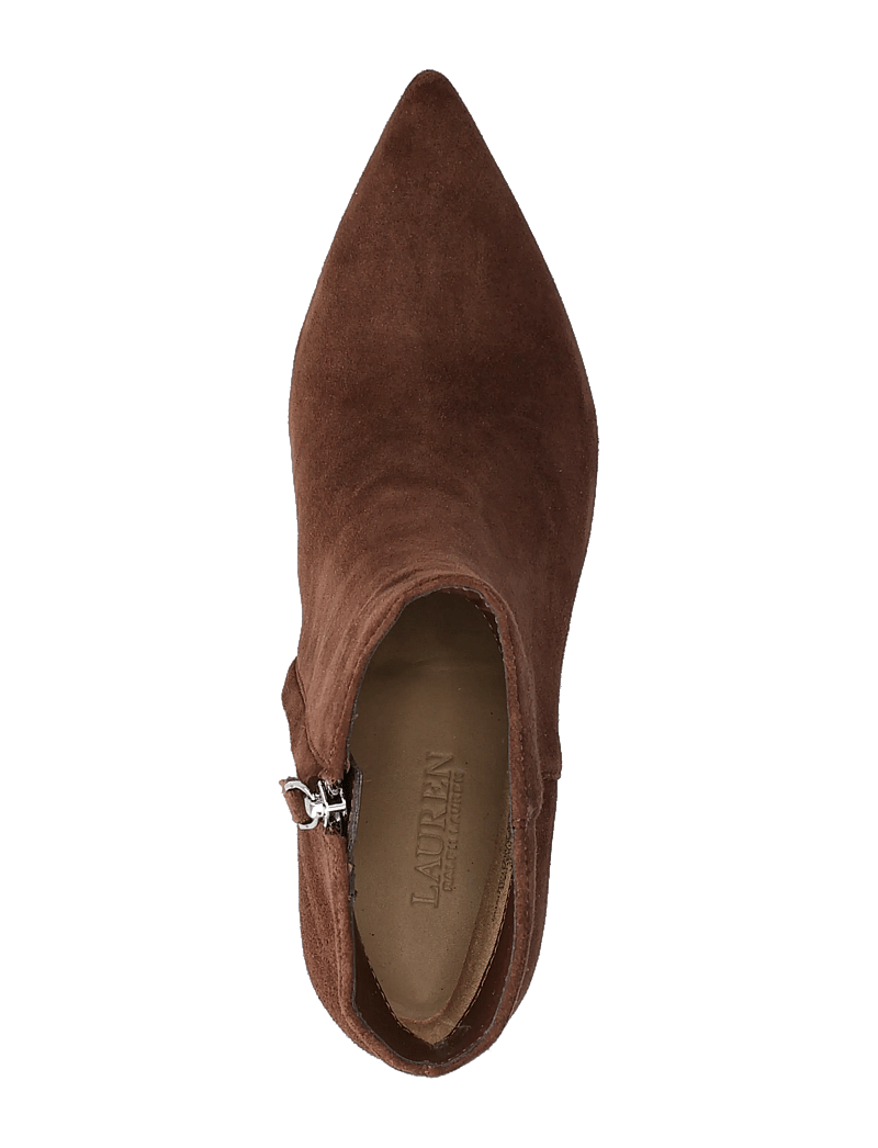 Lauren Ralph Lauren - McKay Suede Bootie Heel - støvletter - dark hickory - 3
