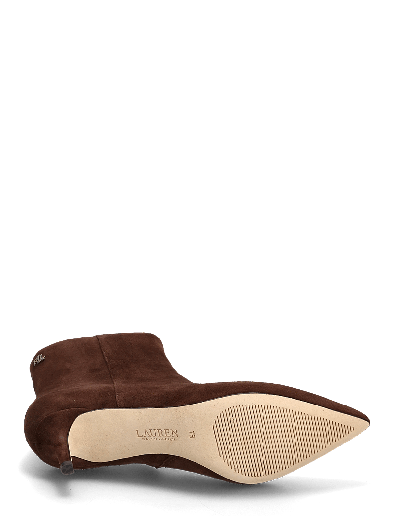 Lauren Ralph Lauren - McKay Suede Bootie Heel - støvletter - dark hickory - 4