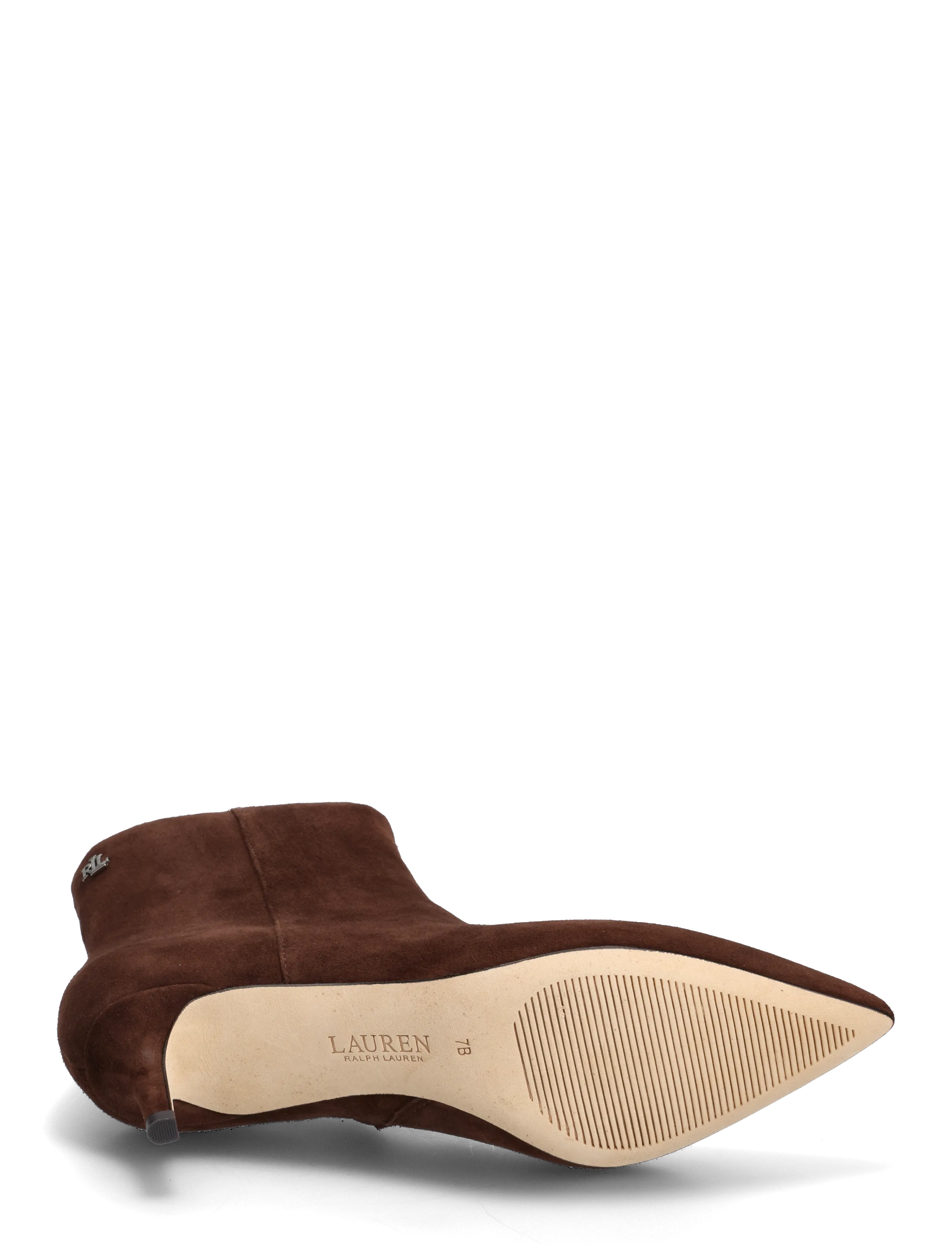 Lauren Ralph Lauren - McKay Suede Bootie Heel - bottines à talons  - dark hickory - 4