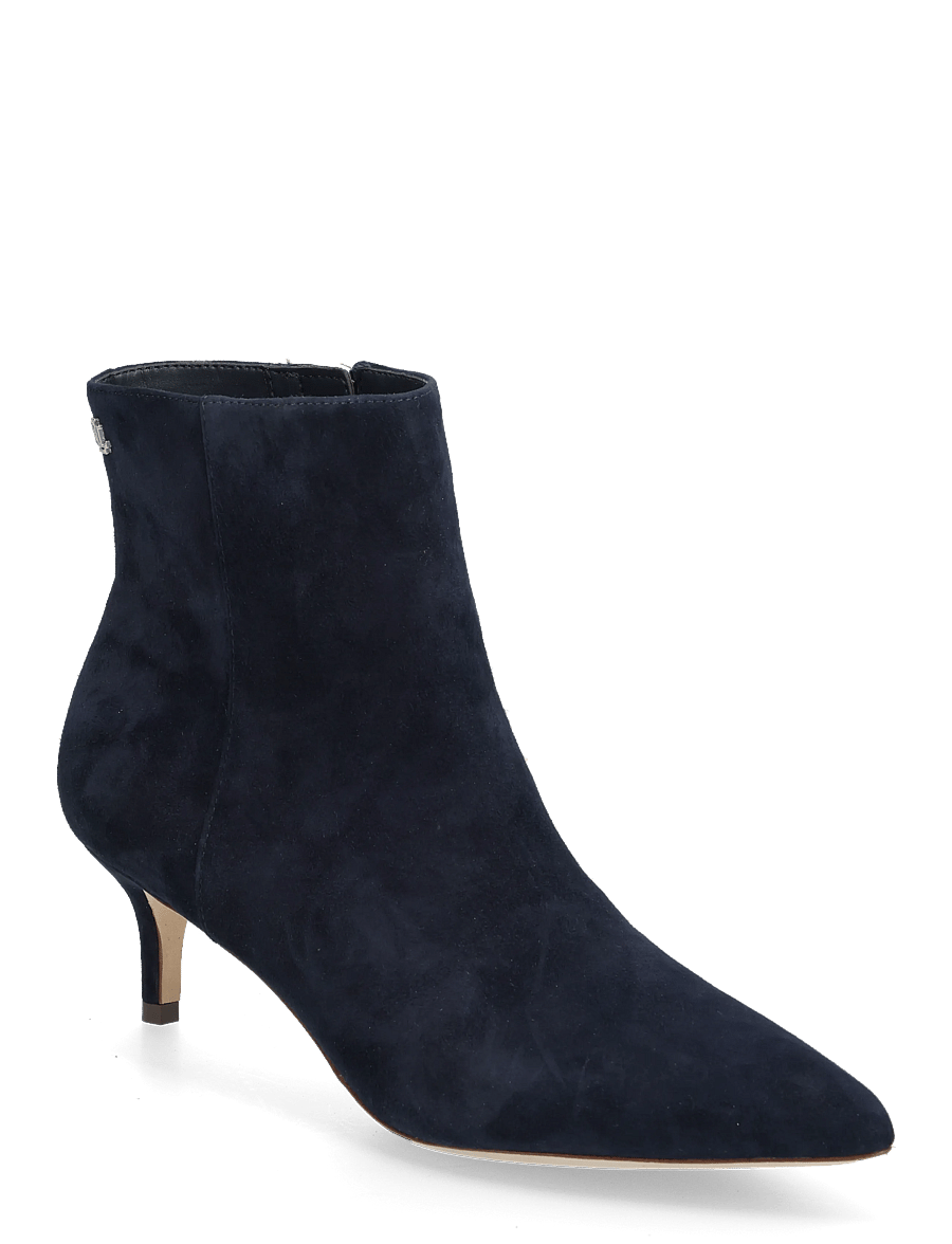 Lauren Ralph Lauren - McKay Suede Bootie Heel - stiefeletten mit absatz - lauren navy - 0