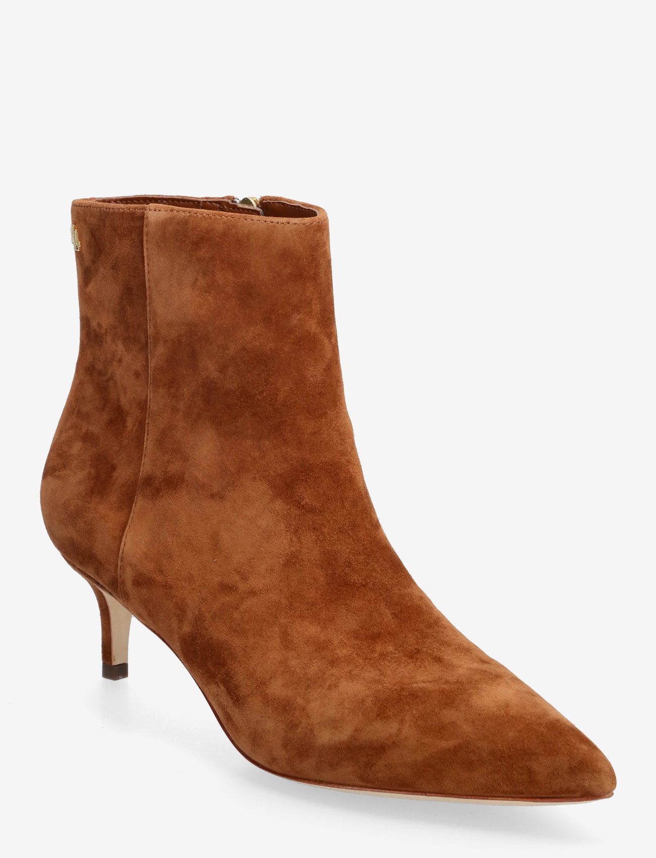 Lauren Ralph Lauren - McKay Suede Bootie Heel - heeled ankle boots - lauren tan - 0