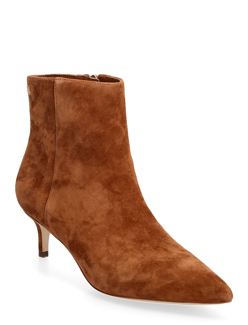 Lauren Ralph Lauren - McKay Suede Bootie Heel - stiefeletten mit absatz - lauren tan - 0