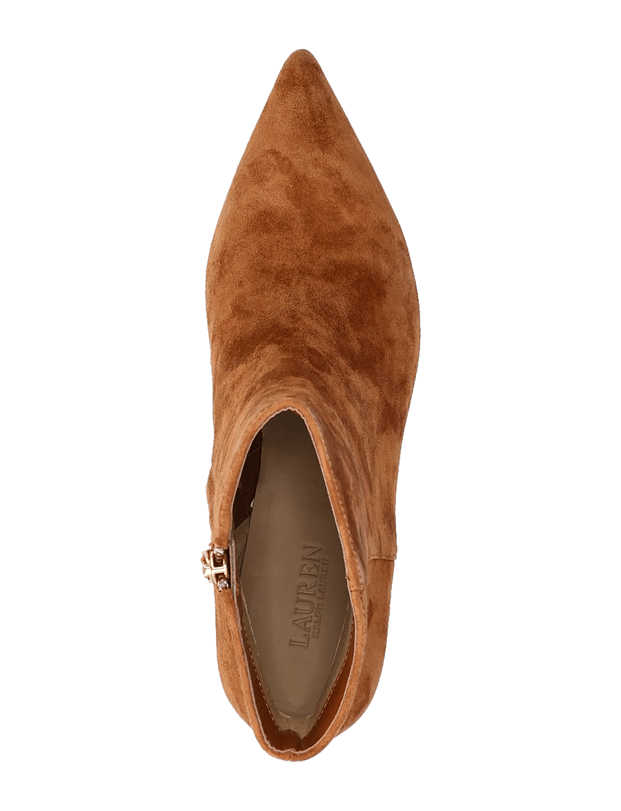 Lauren Ralph Lauren - McKay Suede Bootie Heel - stiefeletten mit absatz - lauren tan - 3
